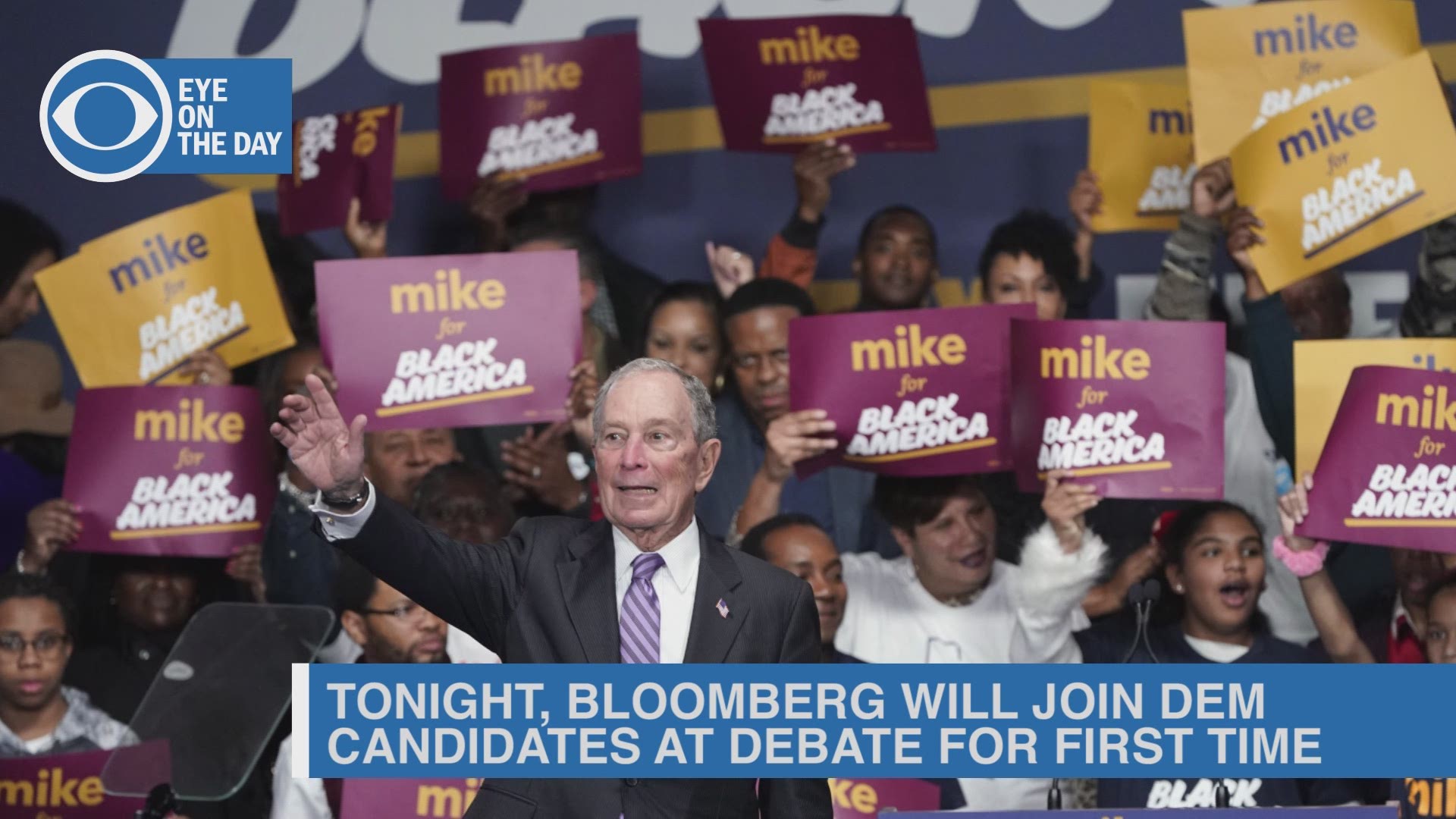Michael Bloomberg joins Democratic candidates on the debate stage tonight, President Trump grants clemency to almost a dozen people, and a SpaceX trip.