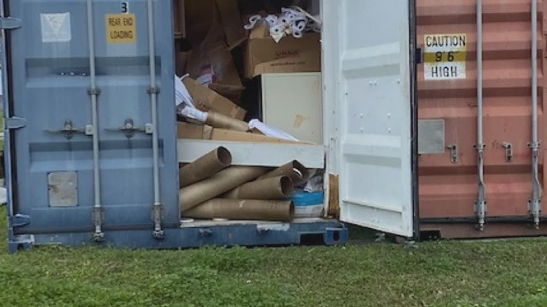 Several storage bins on a property in the 9th Ward are discovered to be full of documents containing personal information.