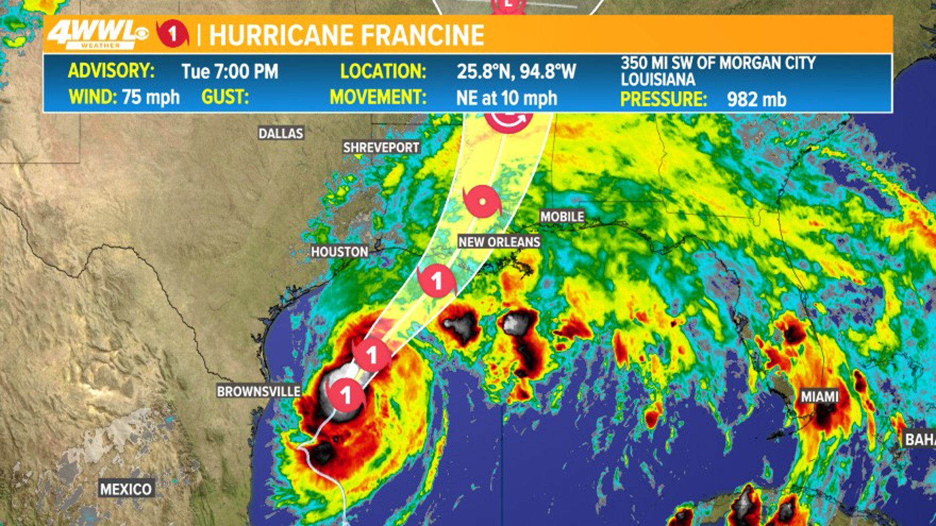 Heavy rain, strong winds, some coastal flooding in SELA and S MS midweek