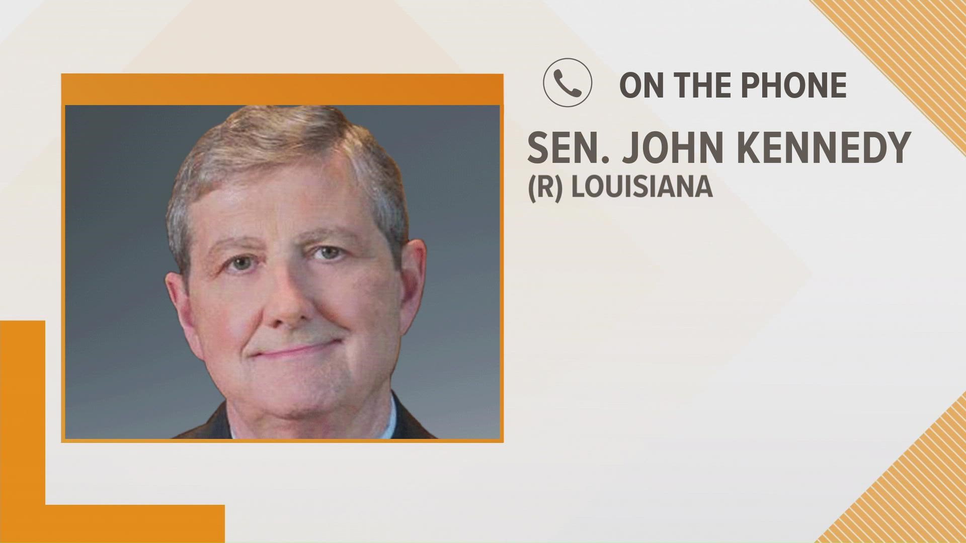 Sen. John Kennedy speaks on Hurricane Ida wreckage