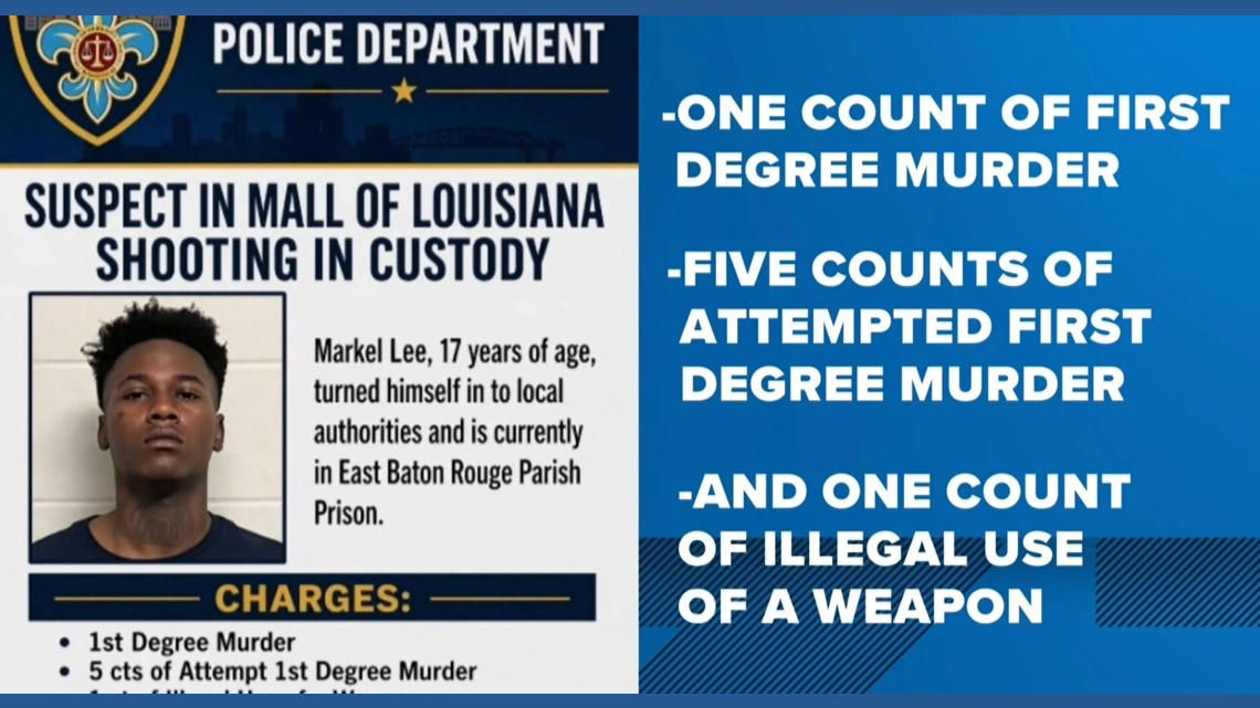 17-year-old faces murder charges in deadly shooting at Mall of Louisiana