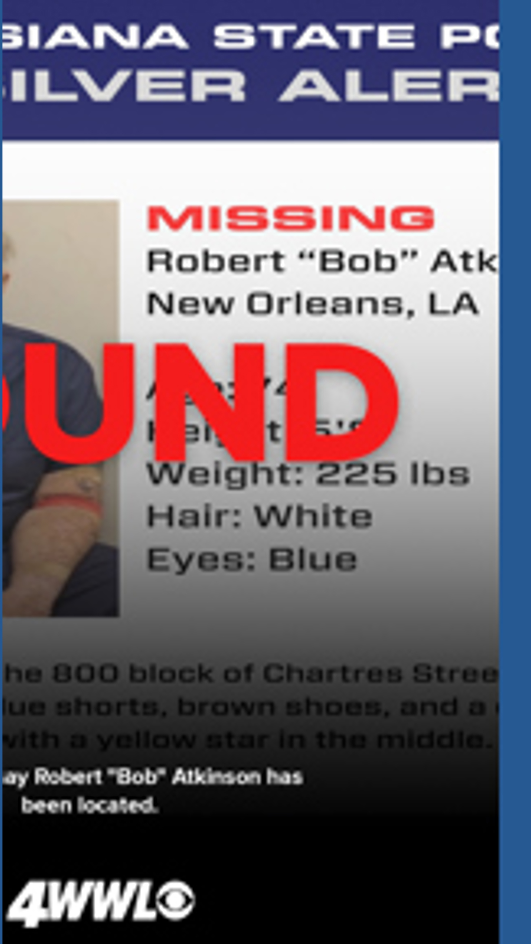 Found: Silver Alert canceled for missing New Orleans man | wwltv.com