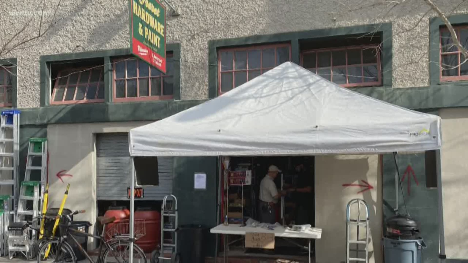 Local stores have taken steps to encourage social distancing and still stay open. Freret Hardware Store owner Rick Torres talks to Eric Paulsen about what he's done.