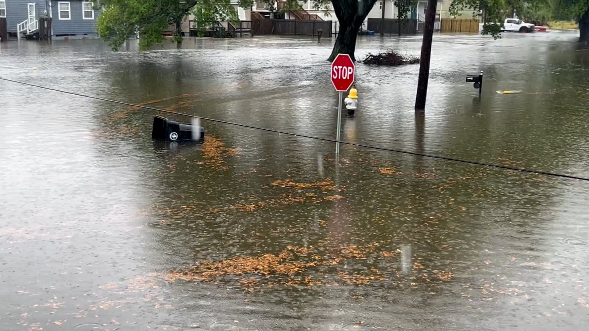WWL Louisiana viewer and New Orleans resident Karla Ray captured street flooding in Gentilly following heavy rain from a wave of strong storms on Wednesday, April 10