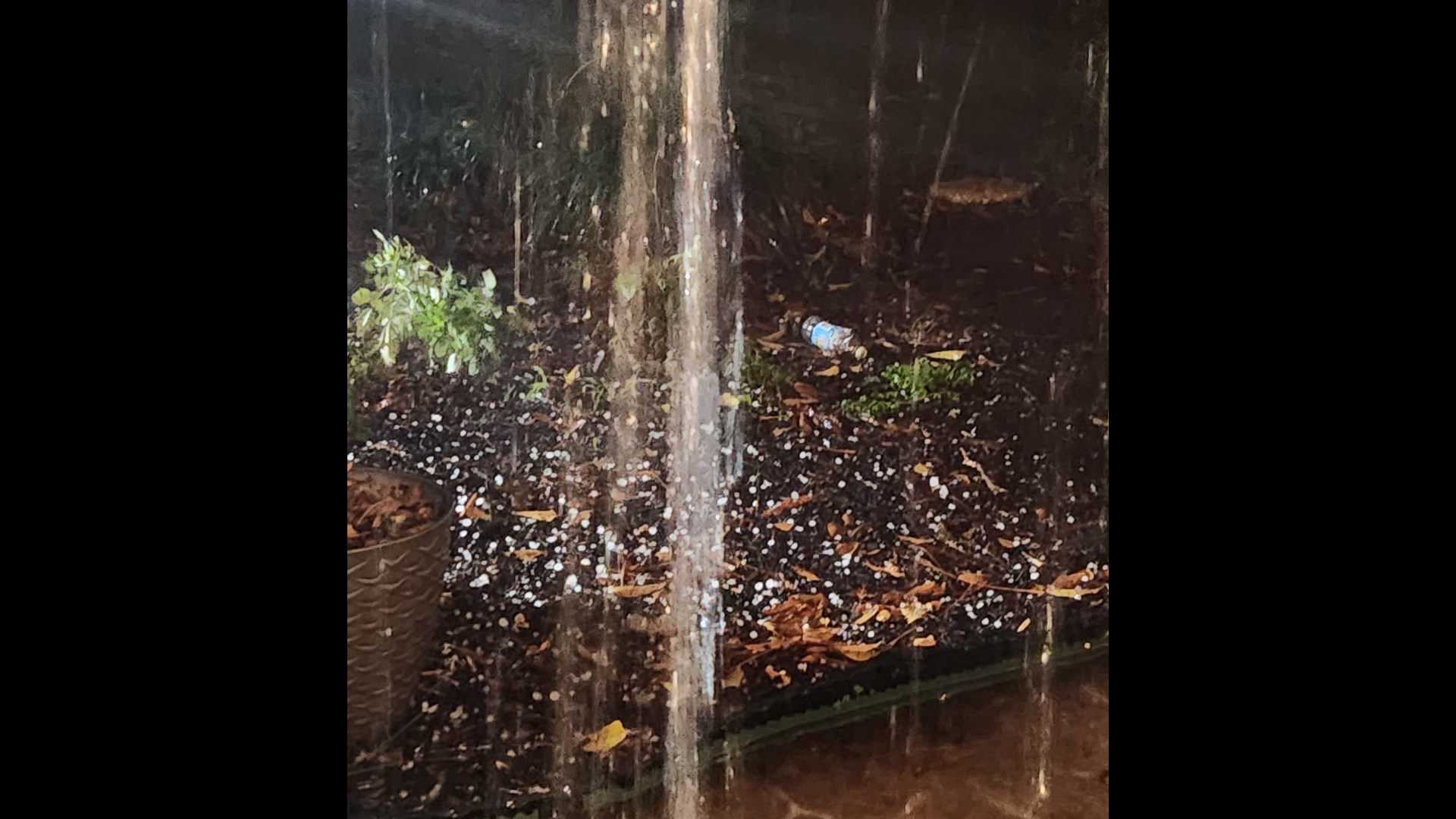 WWL Louisiana viewer Scott Ward captures video of hail falling into his yard located in the Crossgates neighborhood in Slidell, La.