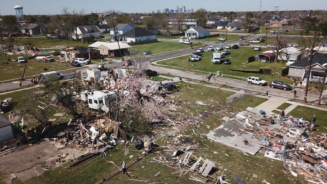 Incredible drone video shows tornado's aftermath in Arabi, La. | wwltv.com