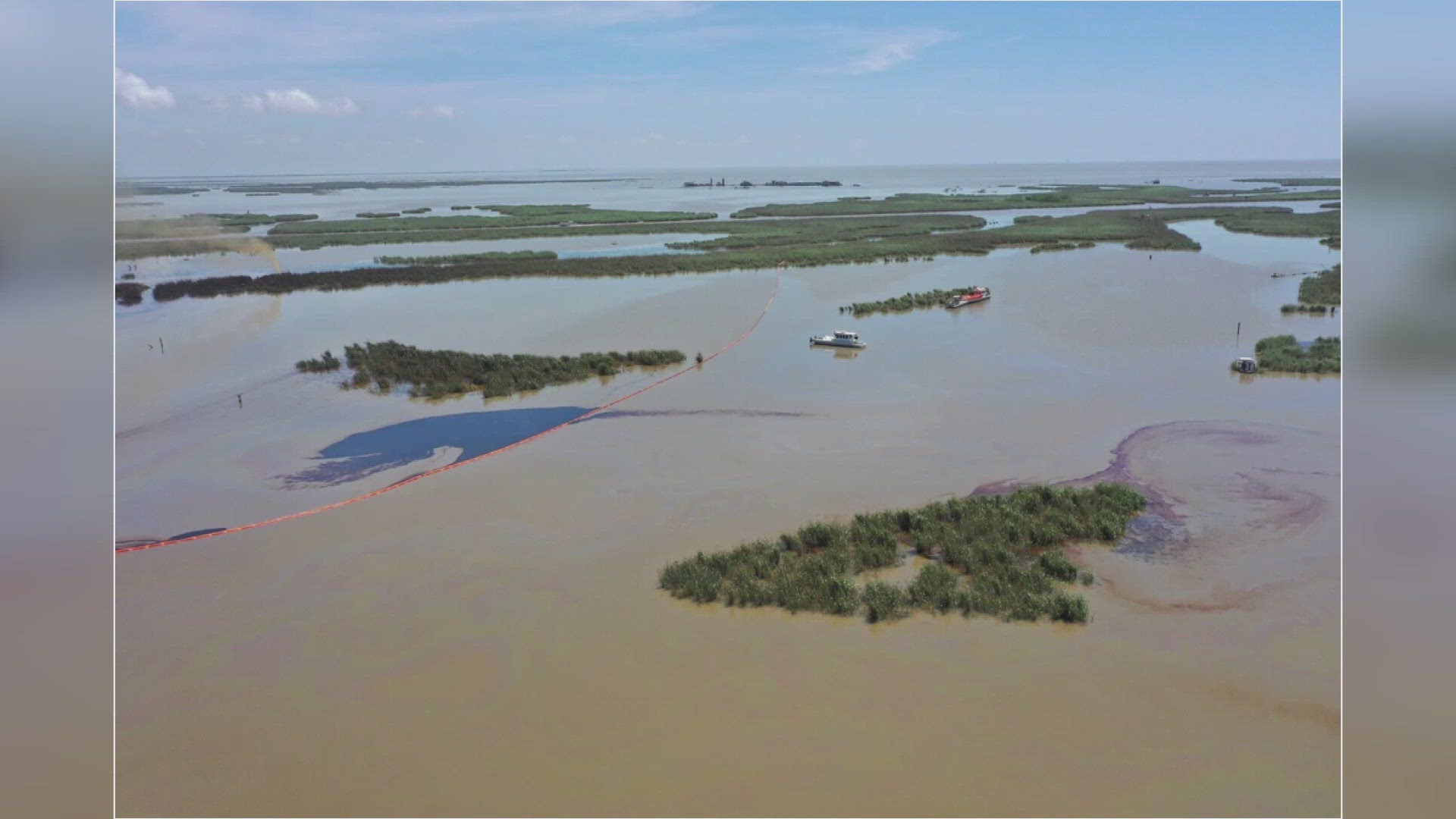 The Coast Guard is responding to an oil and gas mixture spotted in Plaquemines Parish marsh.