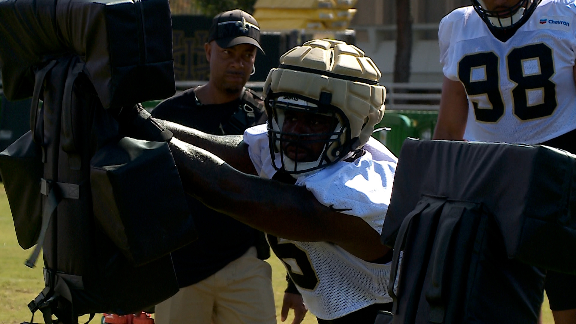 The New Orleans Saints continue West Coast training camp at UC-Irvine as team conducts fourth practice at Crawford Field on Saturday, July 27, 2024.