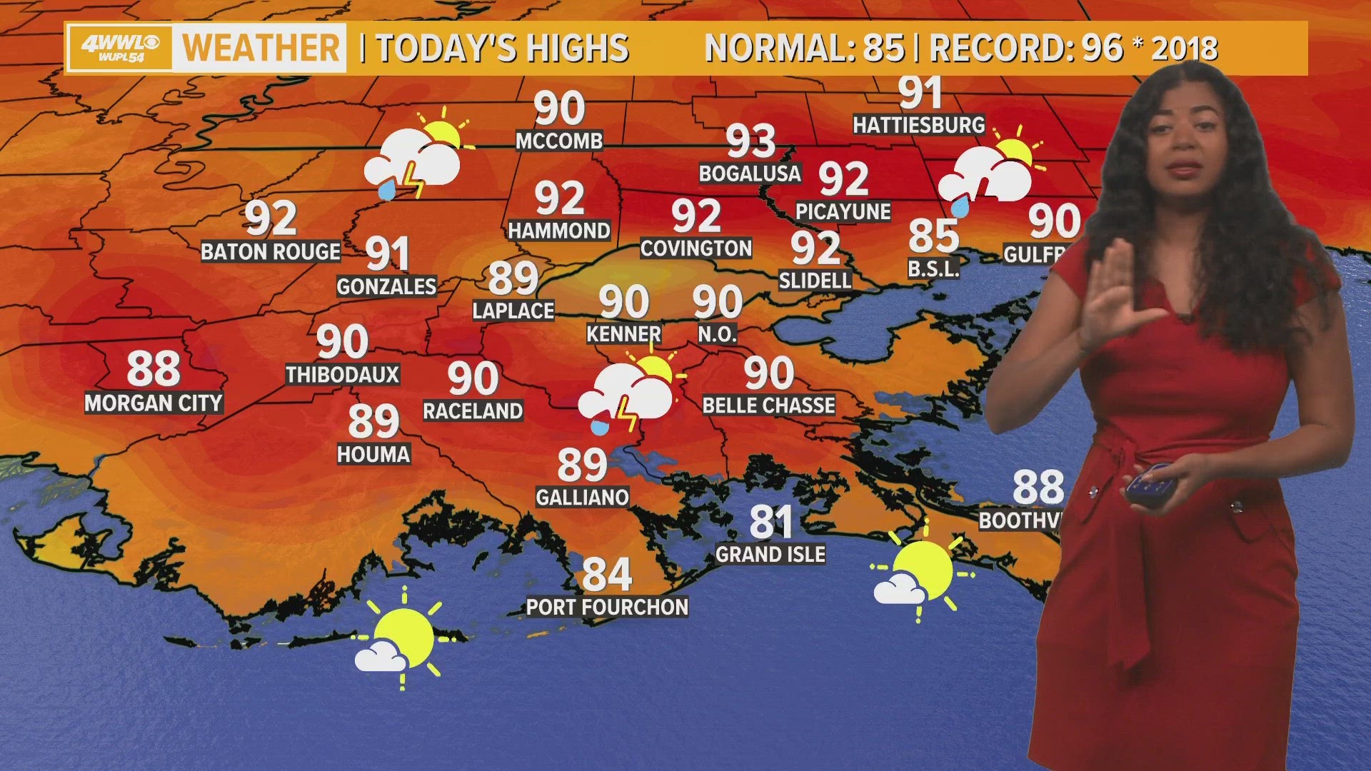 Meteorologist Michelle Morgan says expect rain during the work week which should keep temperatures down a little.