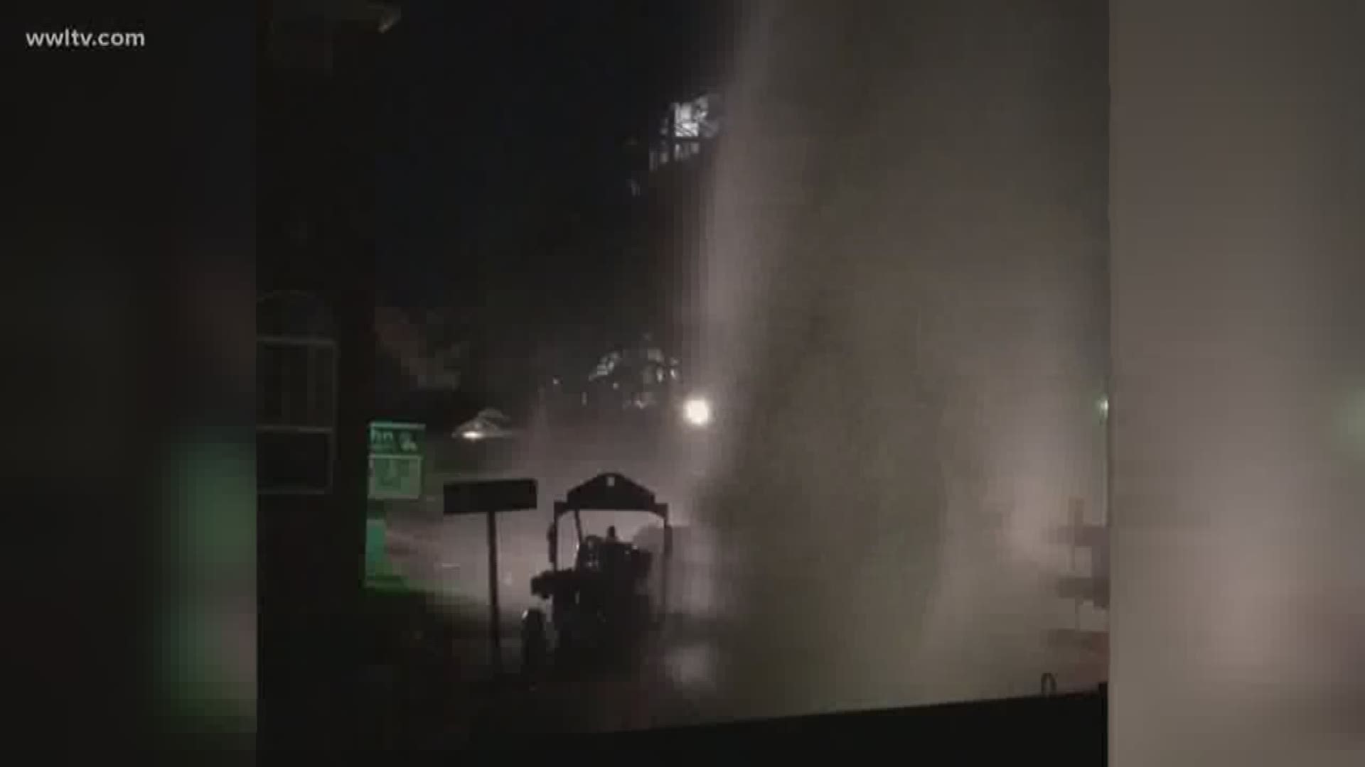 Some Carrollton residents were woken up Friday morning by a geyser spraying from the street.