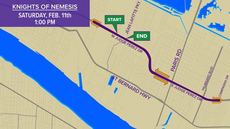 Knights of Nemesis 2023 parade route