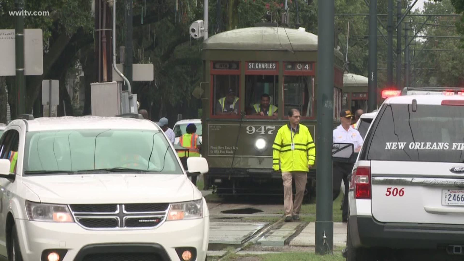 The incident occurred Tuesday around 10 a.m. near the intersection of St. Charles and Washington Avenues.