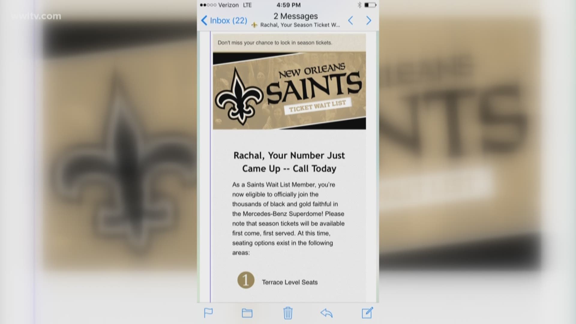 Man calls Saints 200 times after season ticket misfire