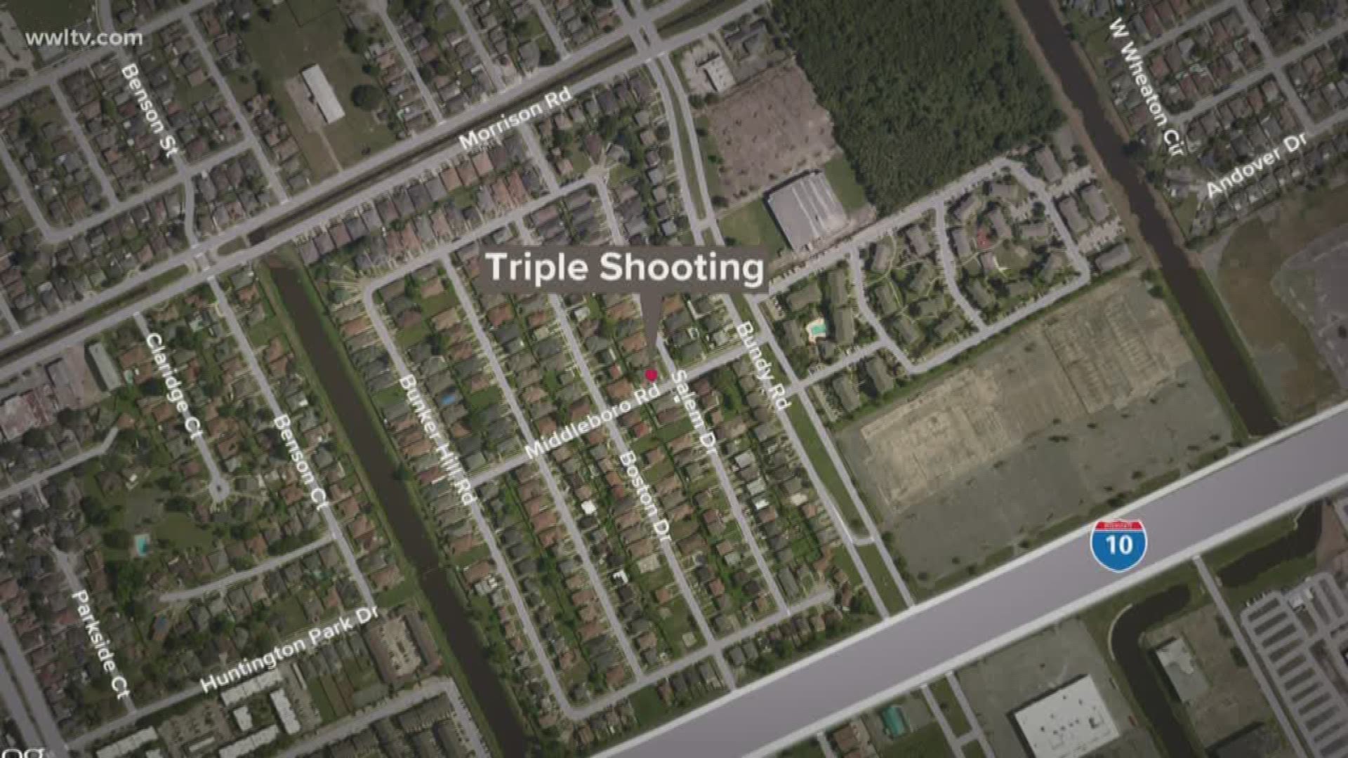 The shooting happened before 11:30 p.m. in the 7100 block of Salem Drive near Morrison and Bundy roads.