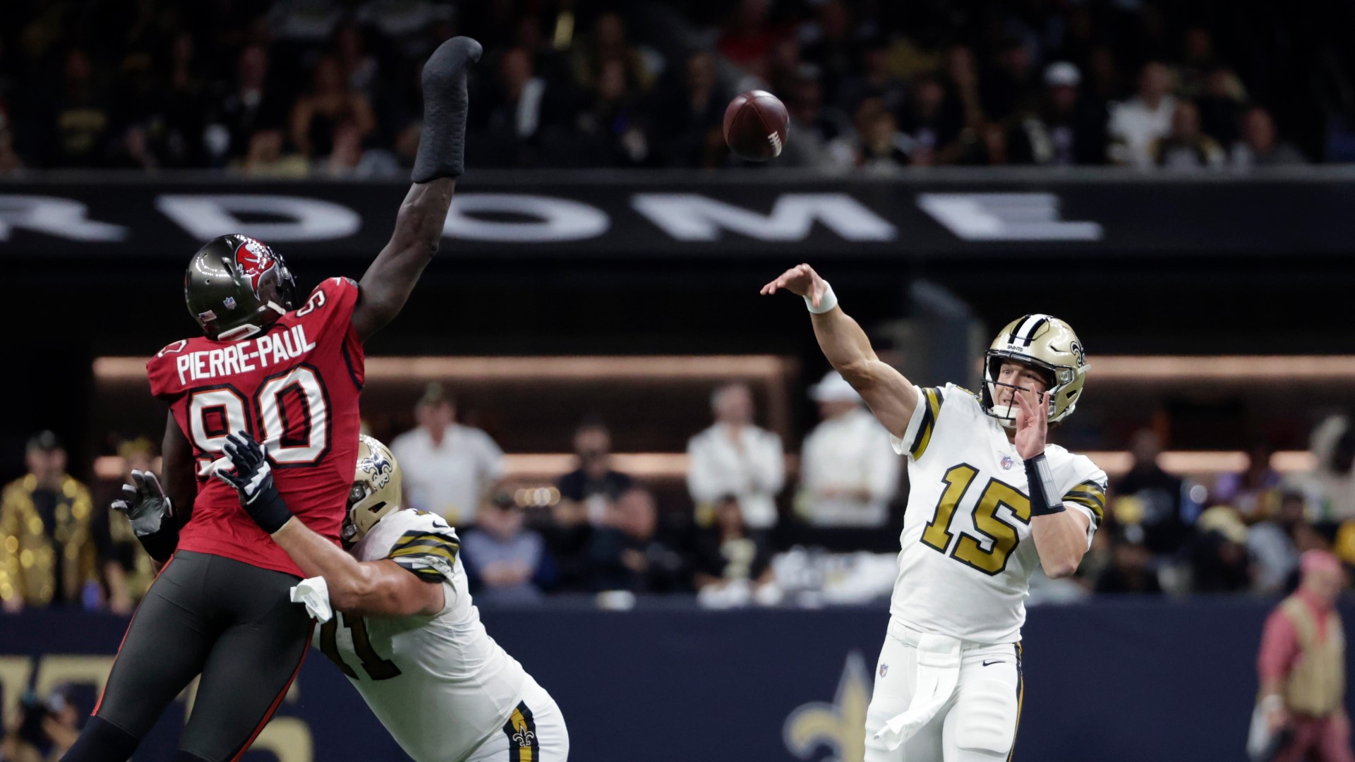 The Saints held off the defending Super Bowl Champion Tampa Bay Bucs for a 36-27 win in the Caesars Superdome.