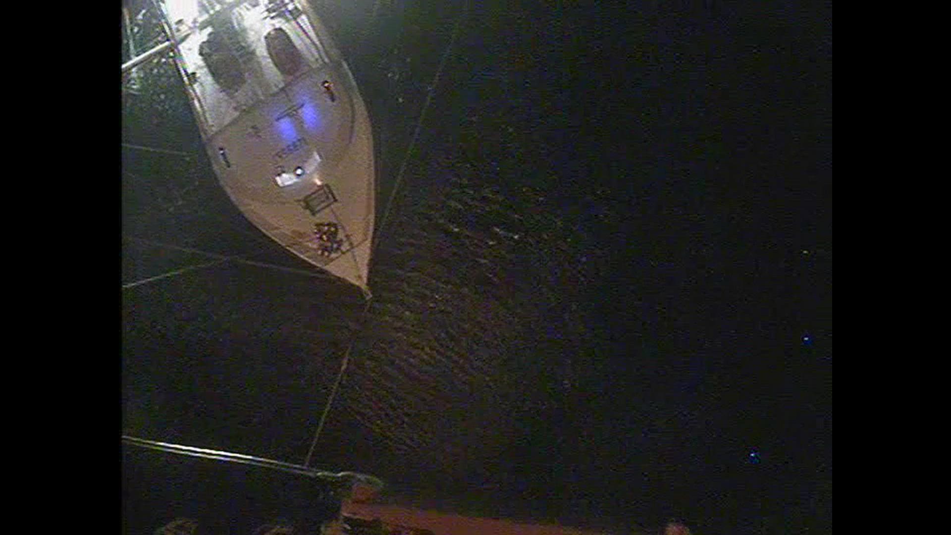 The Coast Guard hoisted a crewmember from a fishing vessel Nov. 11, 2021, near Grand Isle, Louisiana.