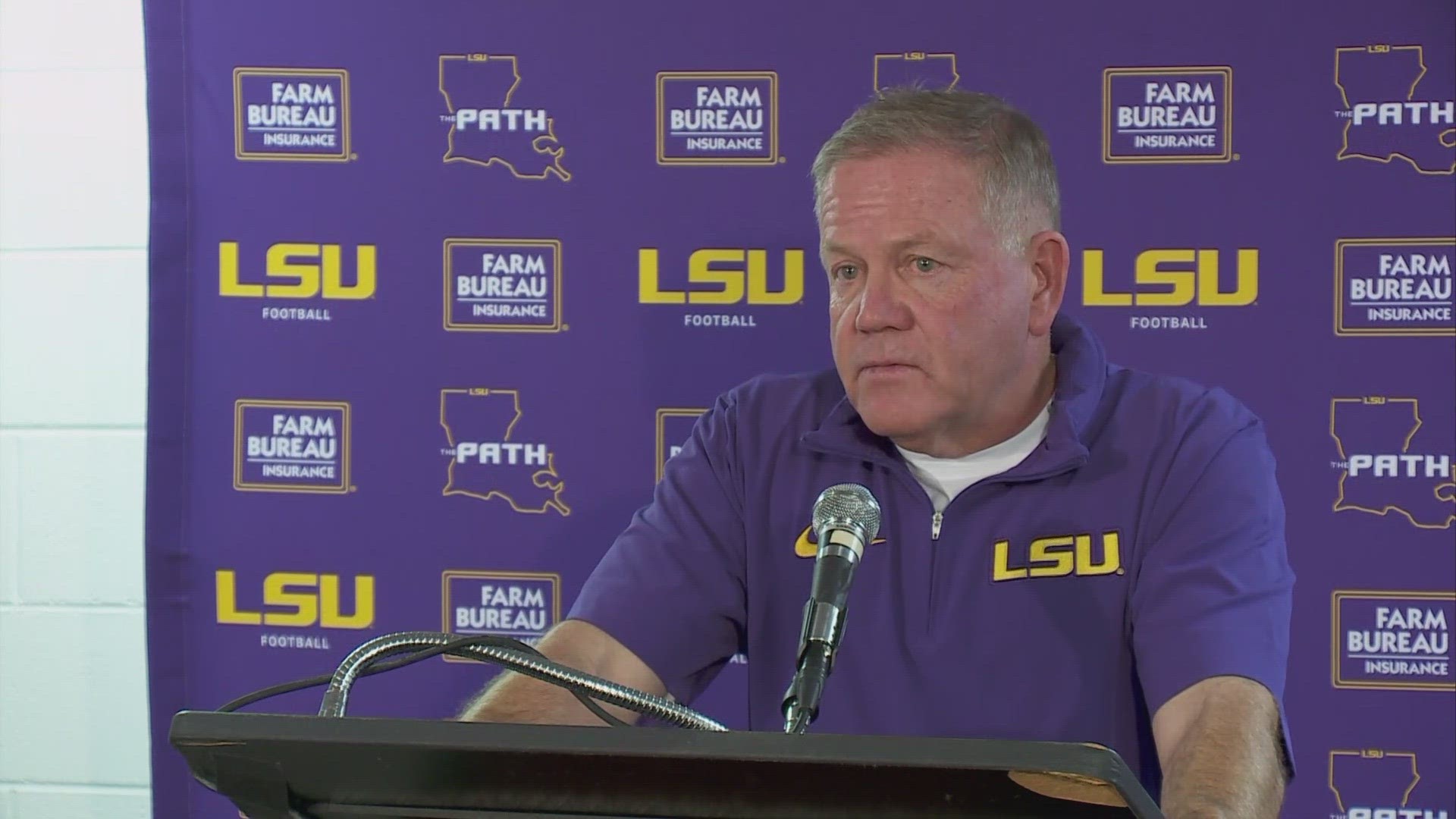 LSU coach Brian Kelly on Jayden Daniel's possible concussion | wwltv.com