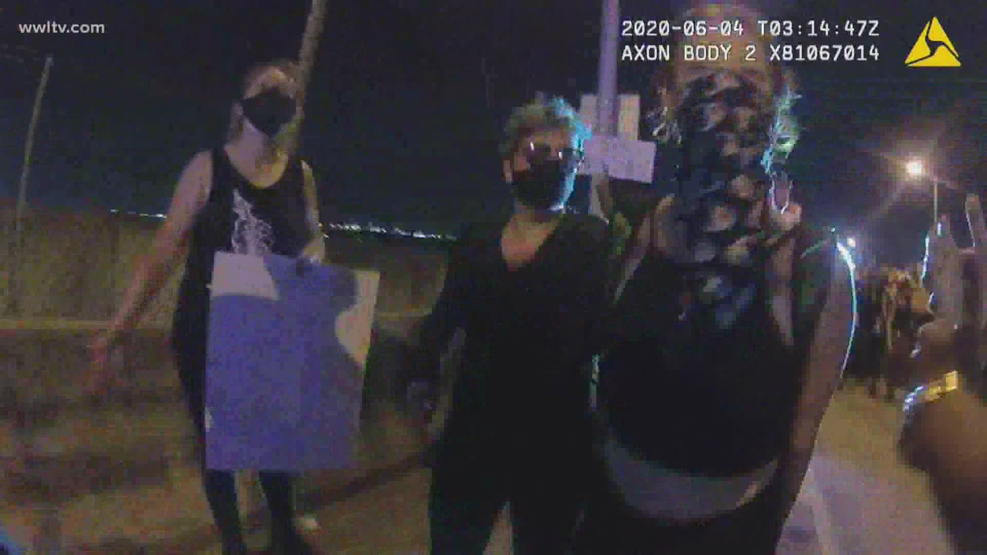 Video shows a group of protestors breaking through two police lines on the CCC before tear gas canisters were deployed.