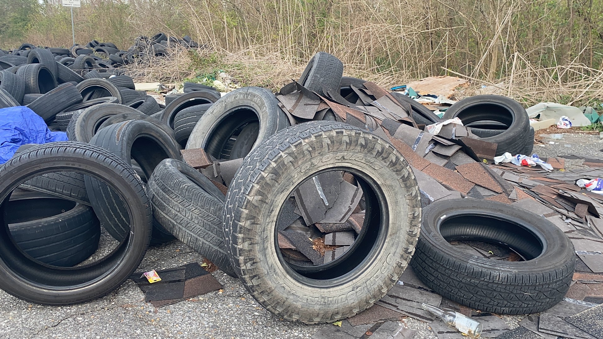 Tires to be cleared out behind New Orleans subdivision
