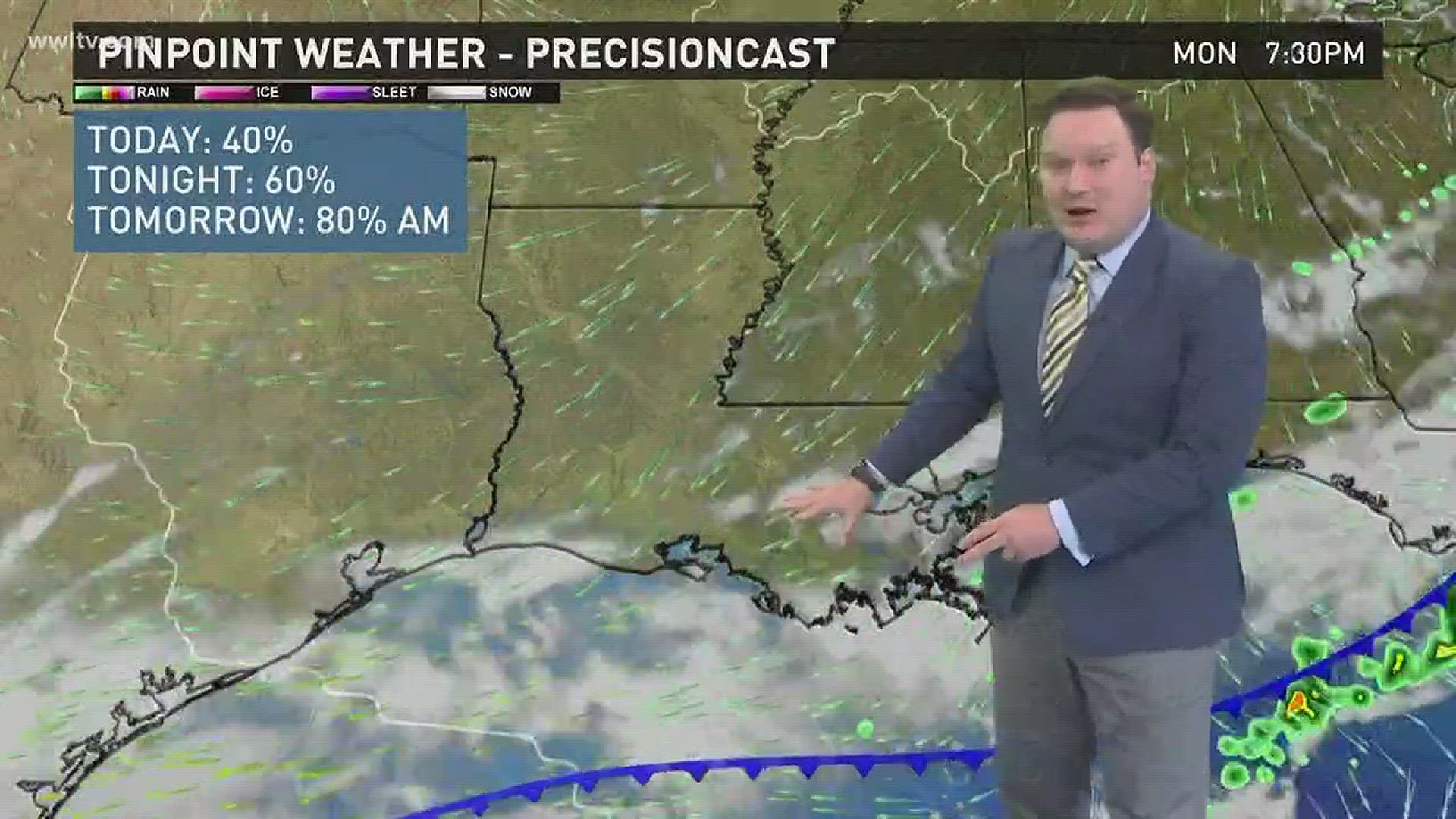 Meteorologist Chris Franklin has a look at the increasing rain chances today and tonight.