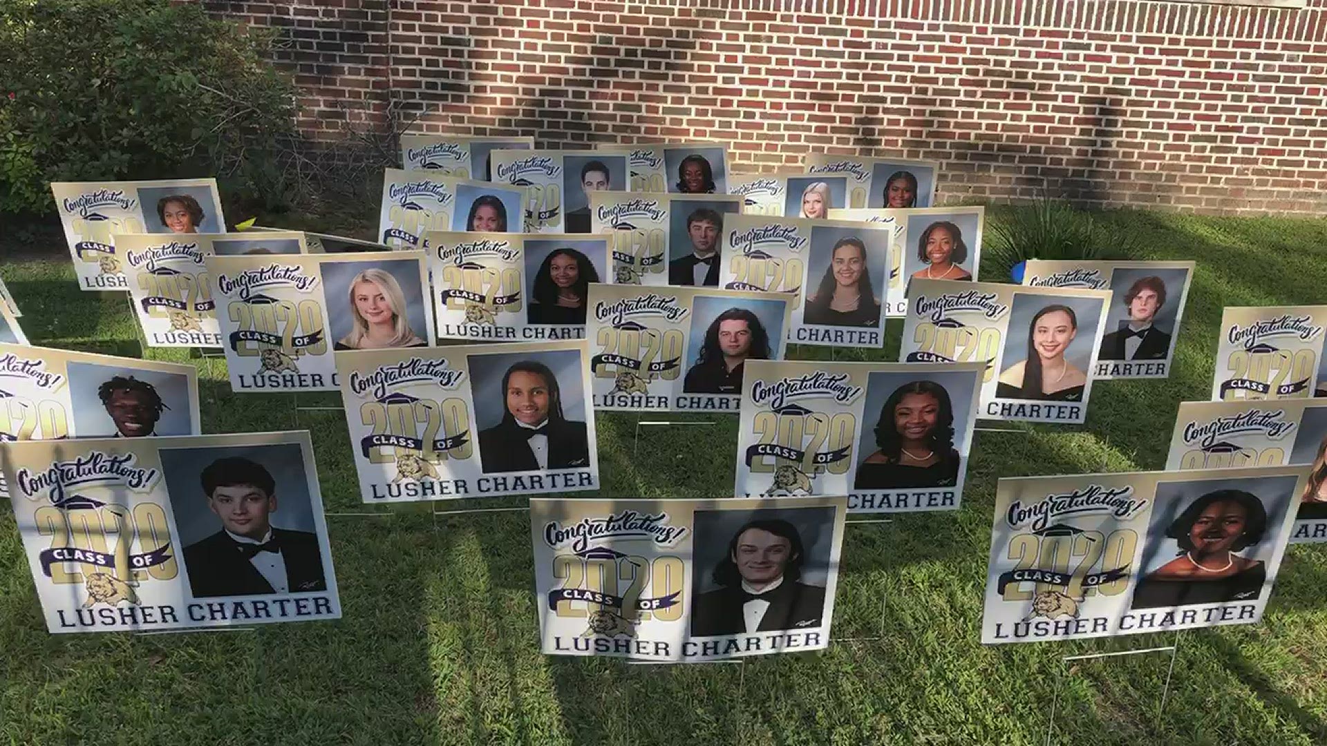 Lusher honored its Class of 2020 with images and a placard.
Credit: Thomas Planchet