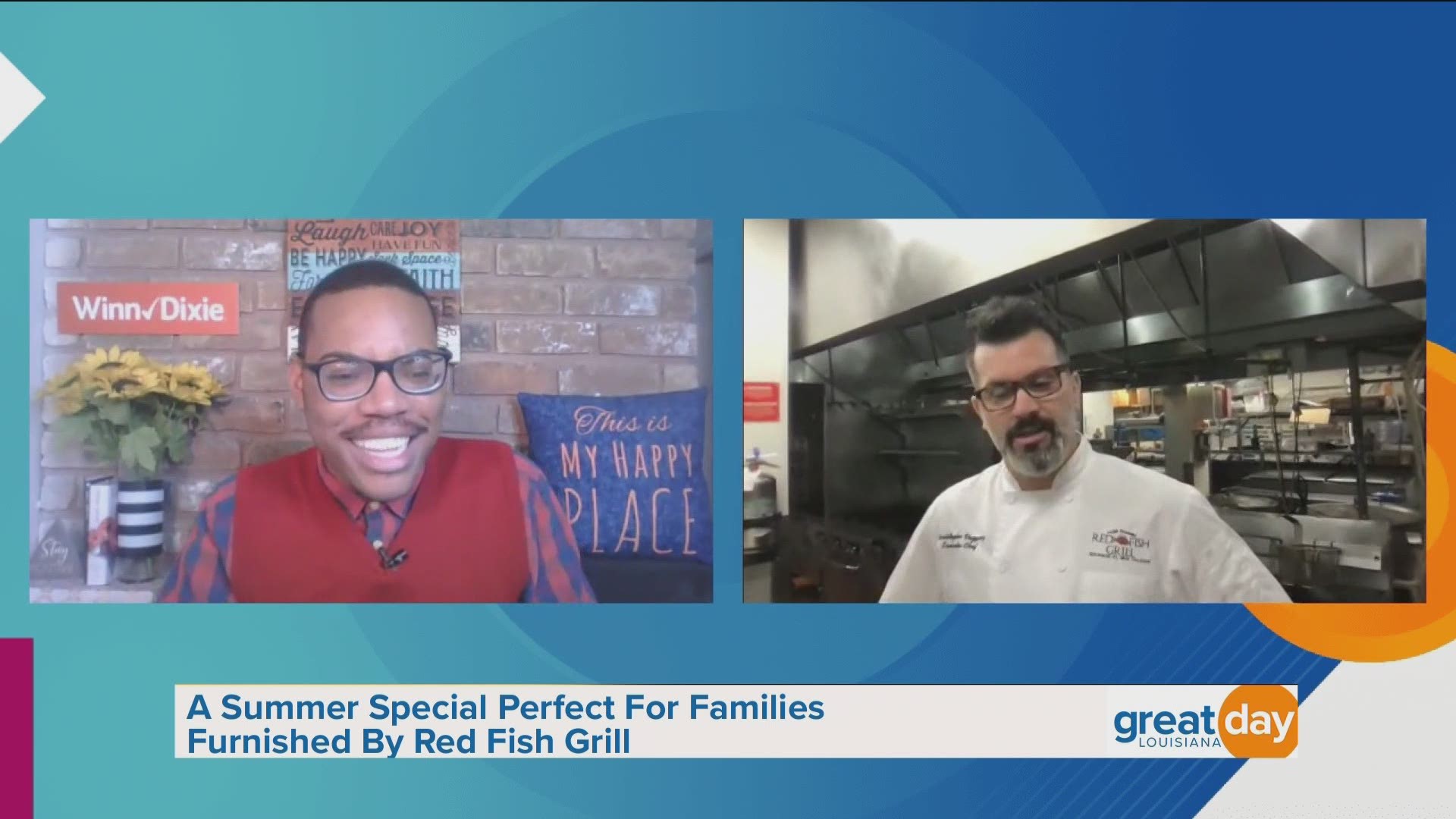 The executive chef of Red Fish Grill shared details about their summer specials for kids and prepared a fried shrimp dish.