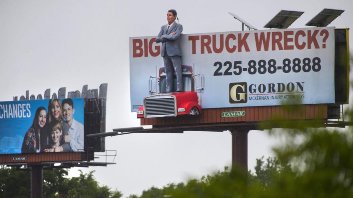 Burreaux billboards go up around Baton Rouge