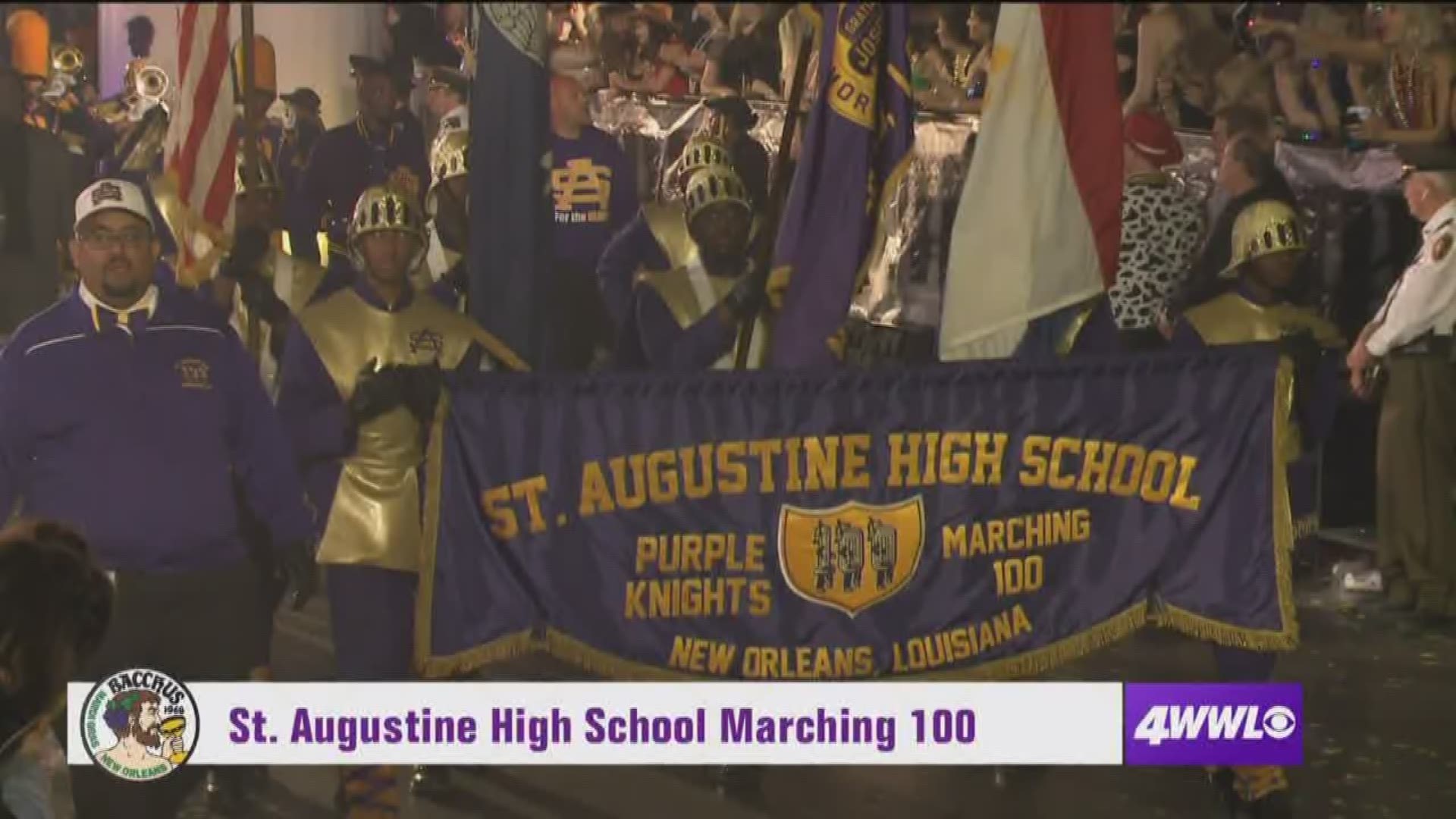 St. Augustine High School's famed 'Marching 100' band from New Orleans - a fixture in the top Mardi Gras parades every year!