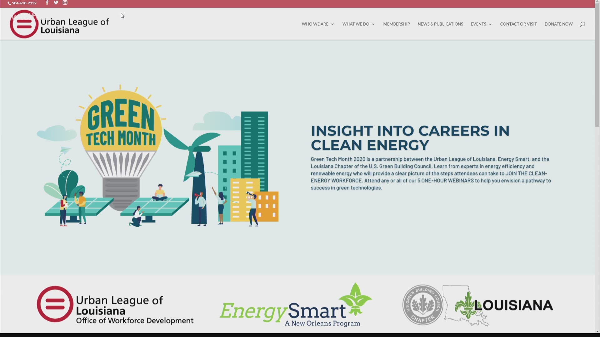 For more information on Green Tech Month 2020 webinars, visit: https://urbanleaguela.org/green-tech-2020/