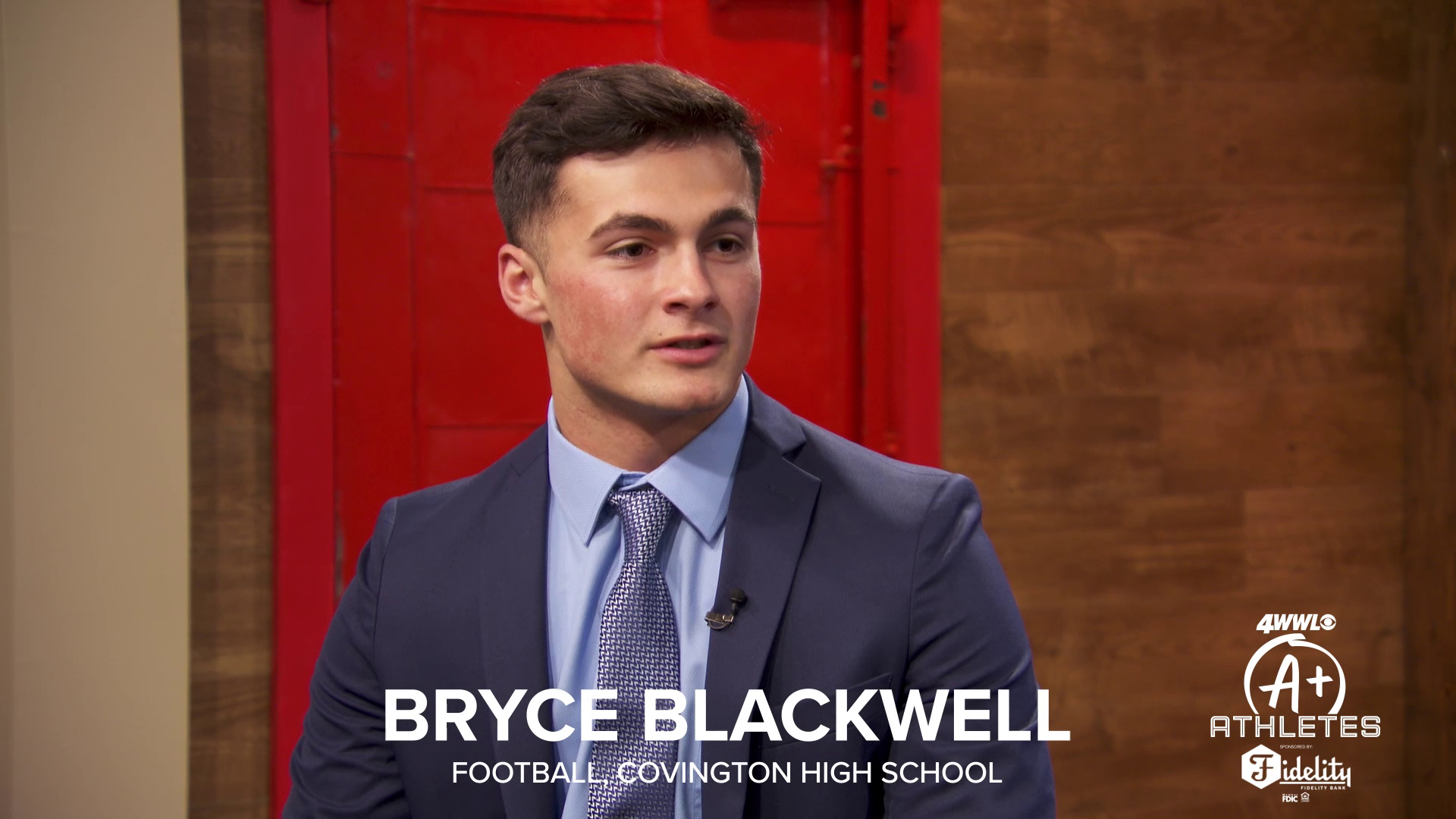 WWL-TV is honoring athletes who excel on and off the field, like Covington High School's Bryce Blackwell.