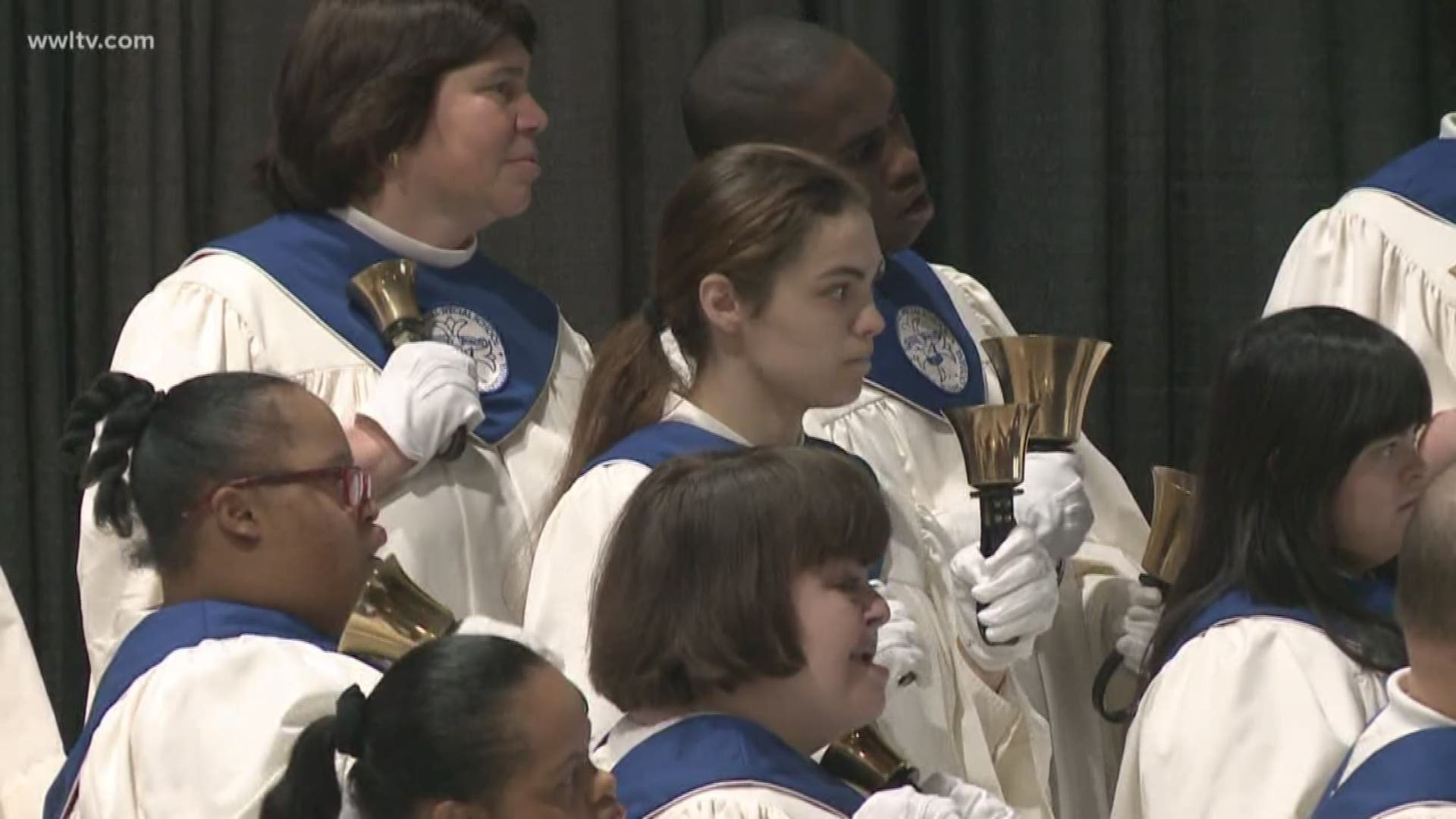 St. Michael Special School's bell choir performed Thursday at the school's annual Christmas play.