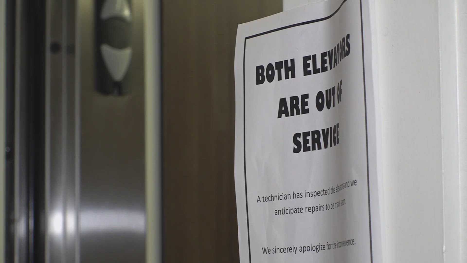 According to a spokesperson for HRI properties, one of the elevators was reset Wednesday afternoon. It went down on Saturday after a power outage.