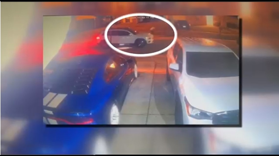 Woman spots stolen car in security video