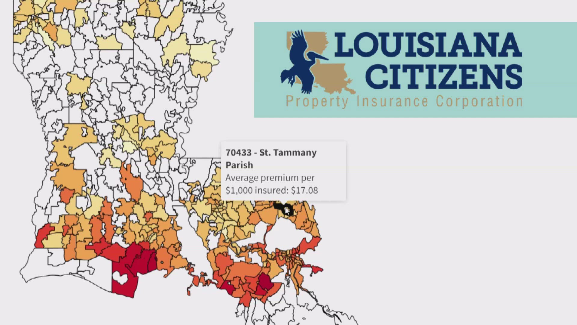 WWL Louisiana obtained data on thousands of Louisiana Citizens Property Insurance Corporation policies through a public records request.