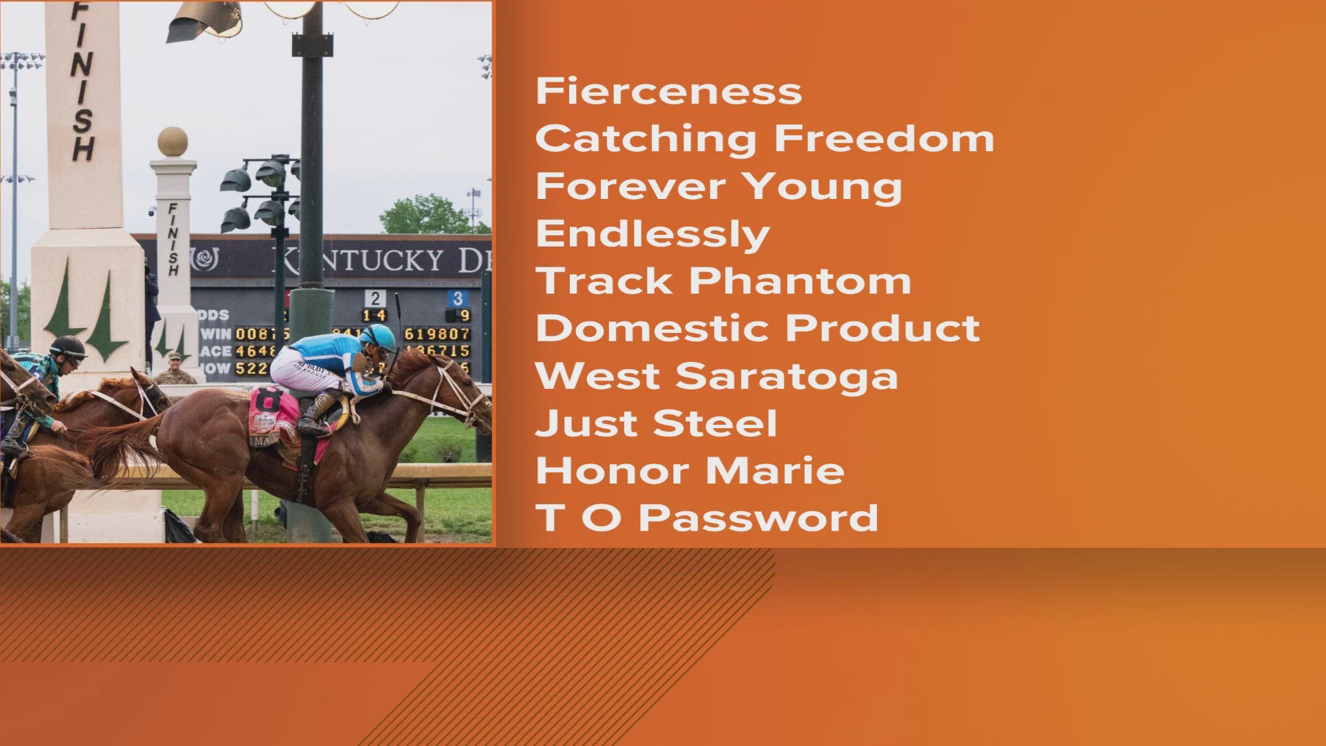 WWL Louisiana Morning Show goes over some of the interesting horse names ahead of the Kentucky Derby.