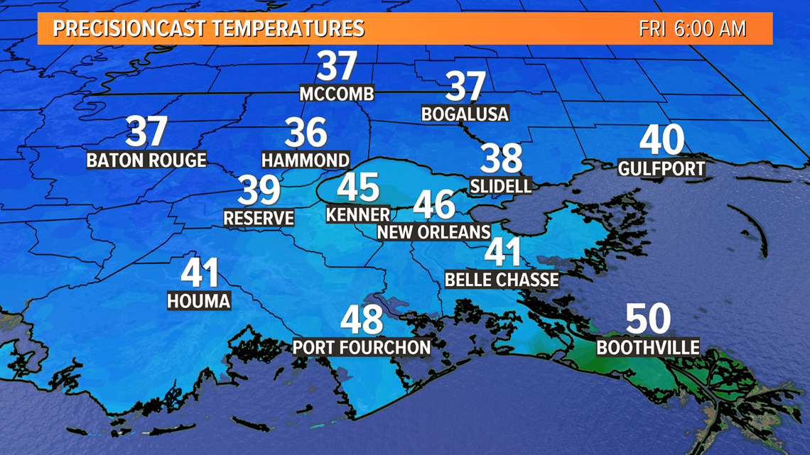 Blast of cold weather coming to Louisiana this week!
