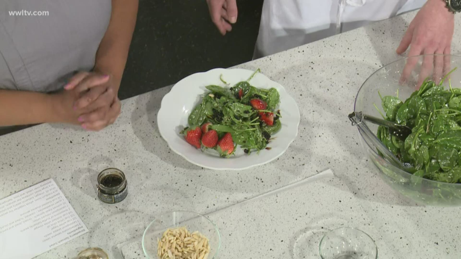 Here is a recipe of the Strawberry Spinach Salad featured on the Eyewitness Morning News Sunday.