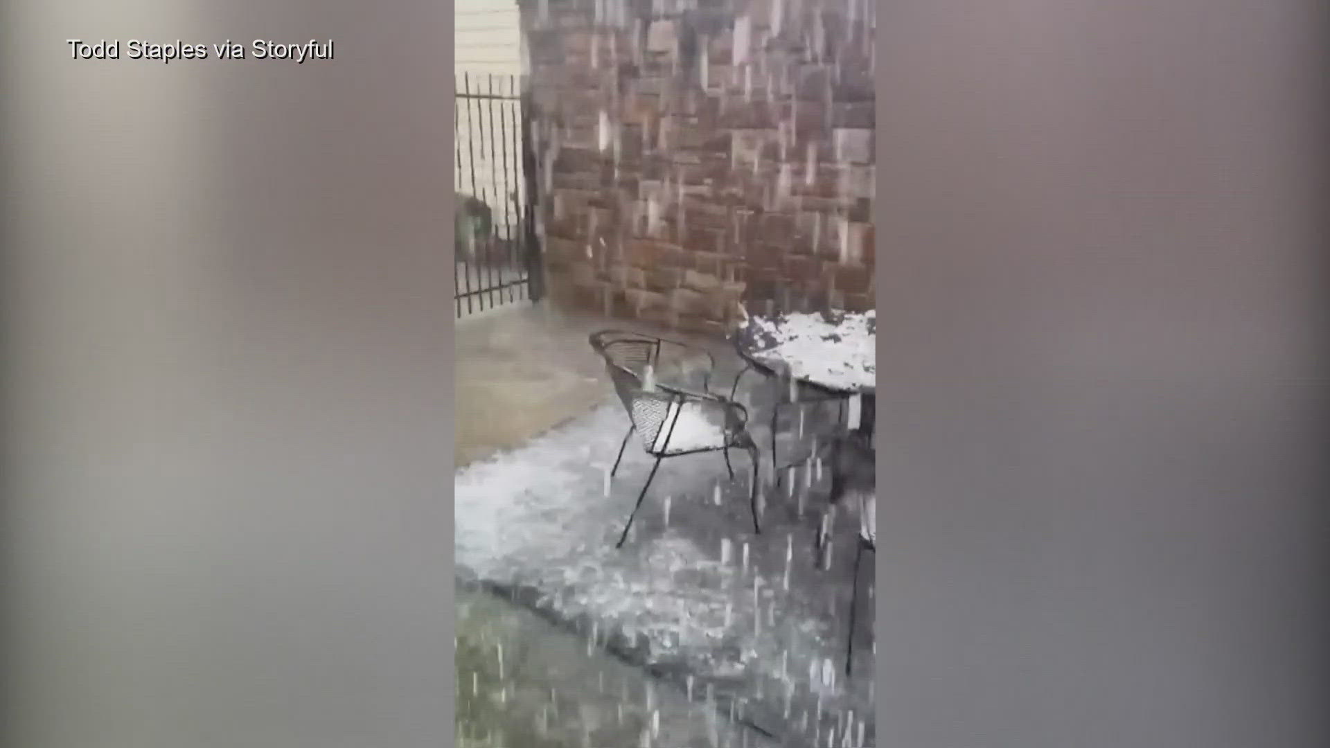 Some people reported hail as large as baseballs 