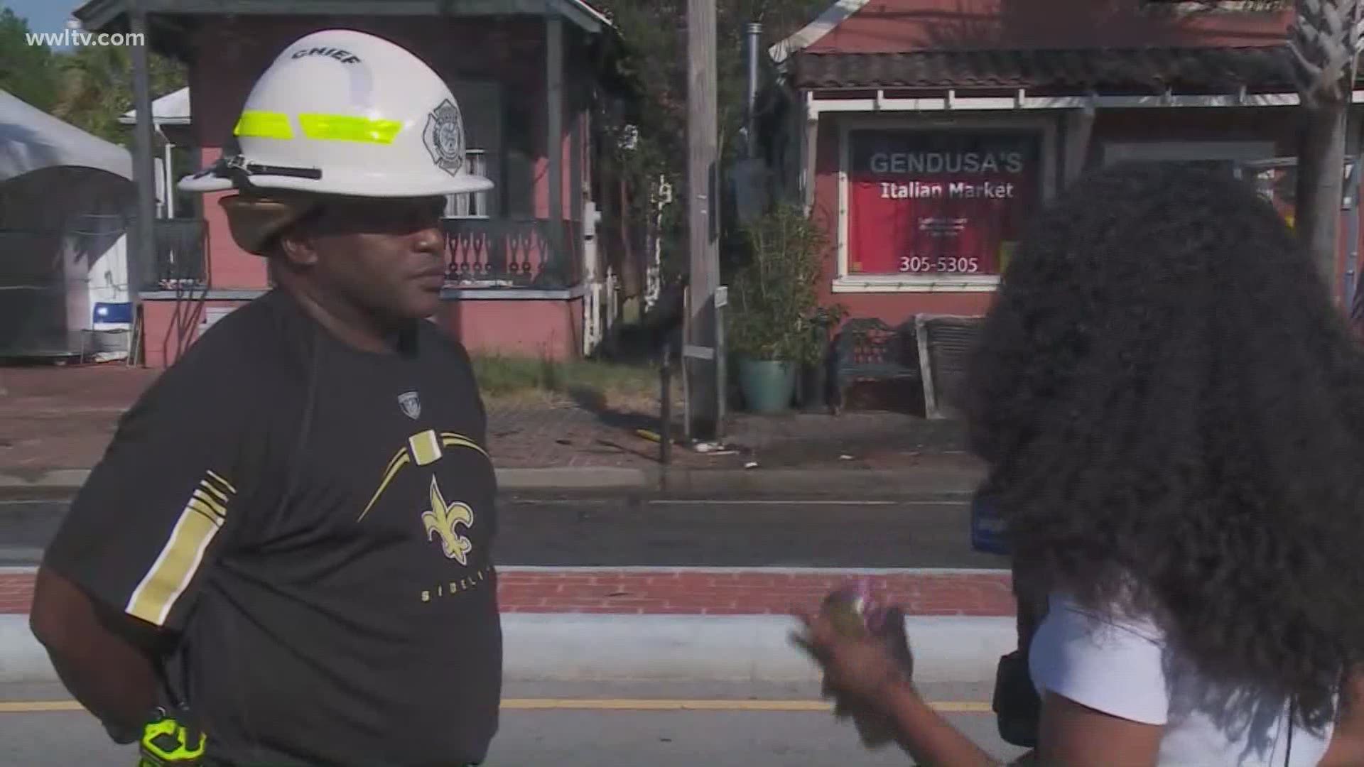 Gendusa’s Italian Market suffered severe fire damage. The state Fire Marshal is now investigating, as Kenner Fire Chief Terence Morris explains.