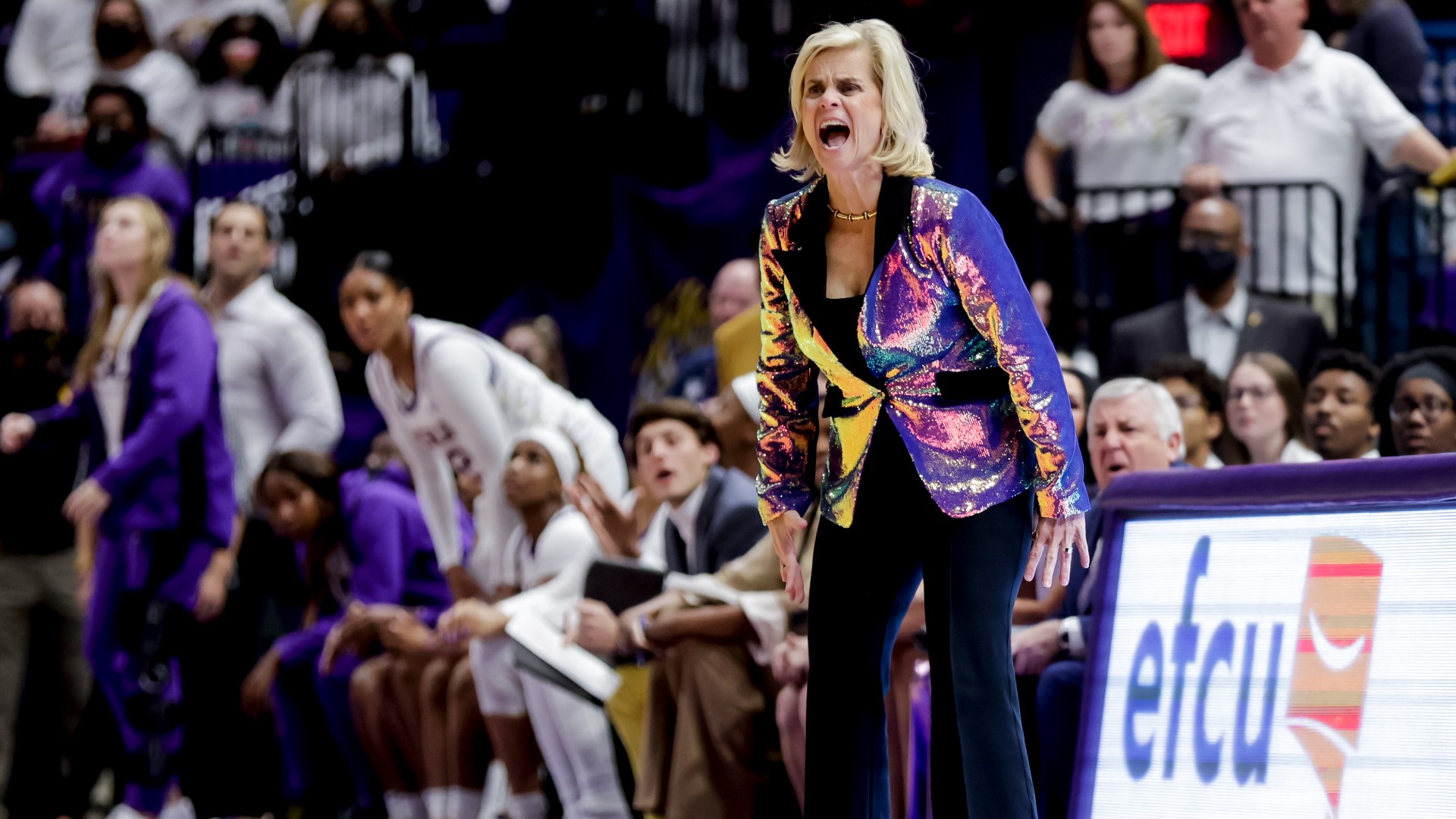 Mulkey Fashion See The Wild Outfit Lsu Head Coach Kim Mulkey Wore This Time