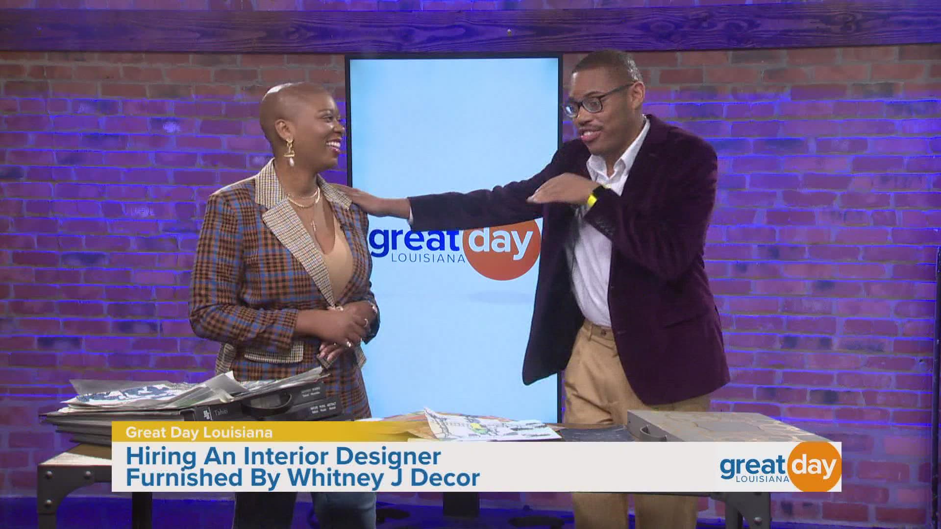 Whitney J of Whitney J Decor shared tips on when and how to hire an interior designer.
