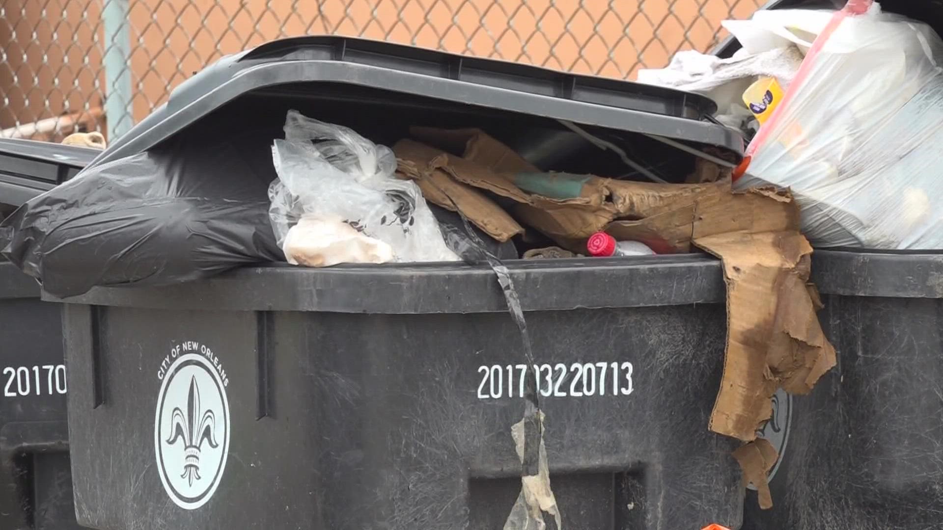 While street construction blocks traffic, sanitation crews ignore trash pickup for one neighborhood.