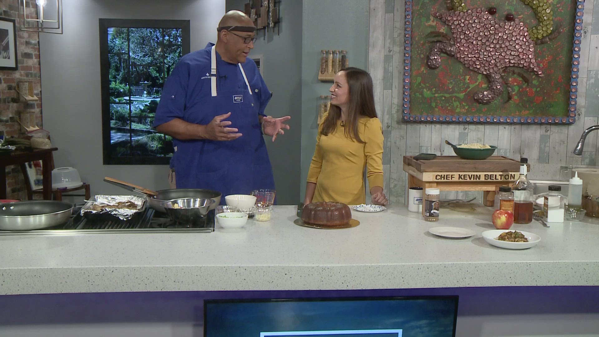 Chef Kevin Belton is in the WWL-TV kitchen cooking up some dishes with Bourbon.