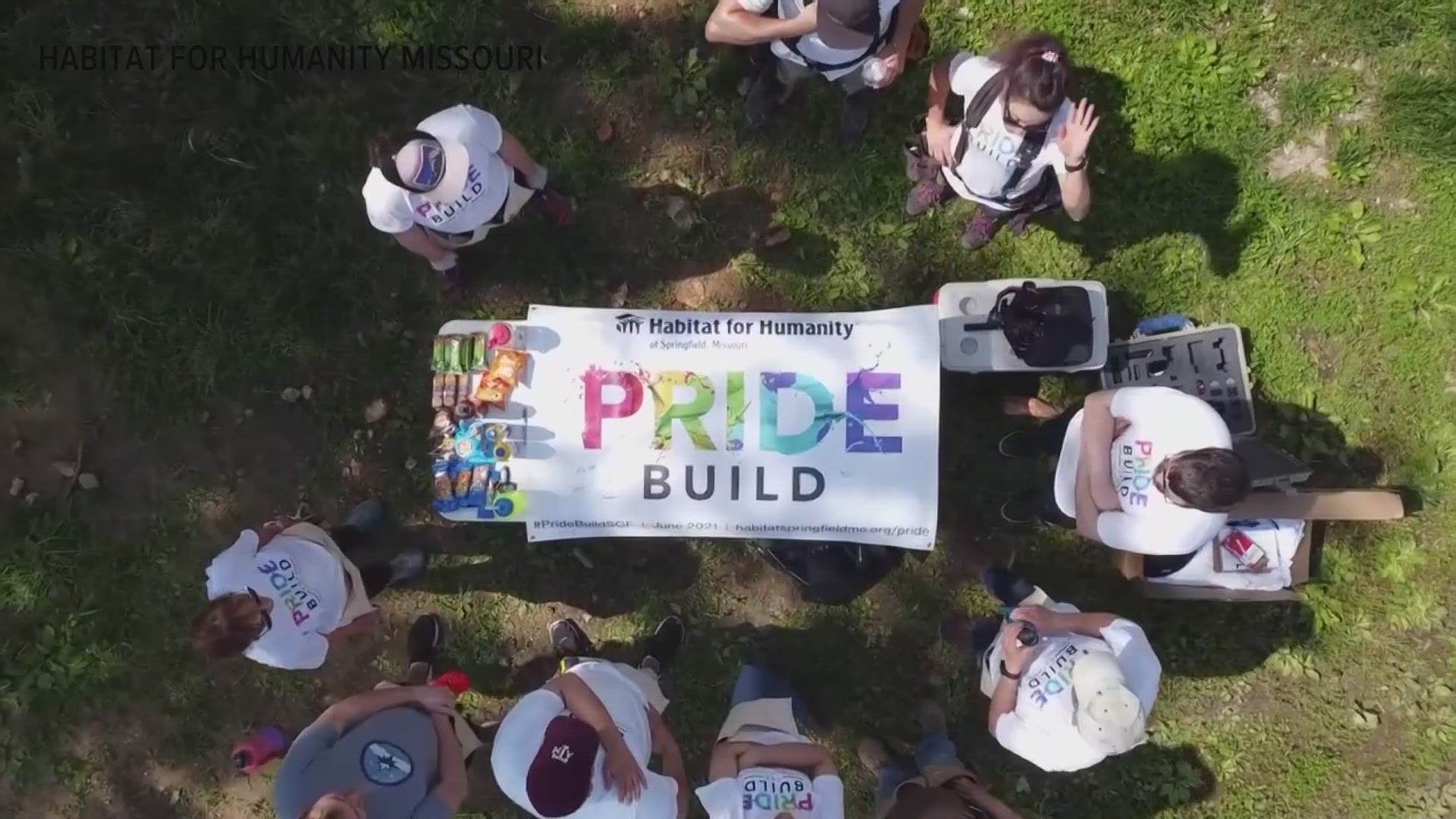 Local members of the LGBTQ community and allies come together to help build a home for a local family and celebrate New Orleans Habitat LGBTQ homeowners.