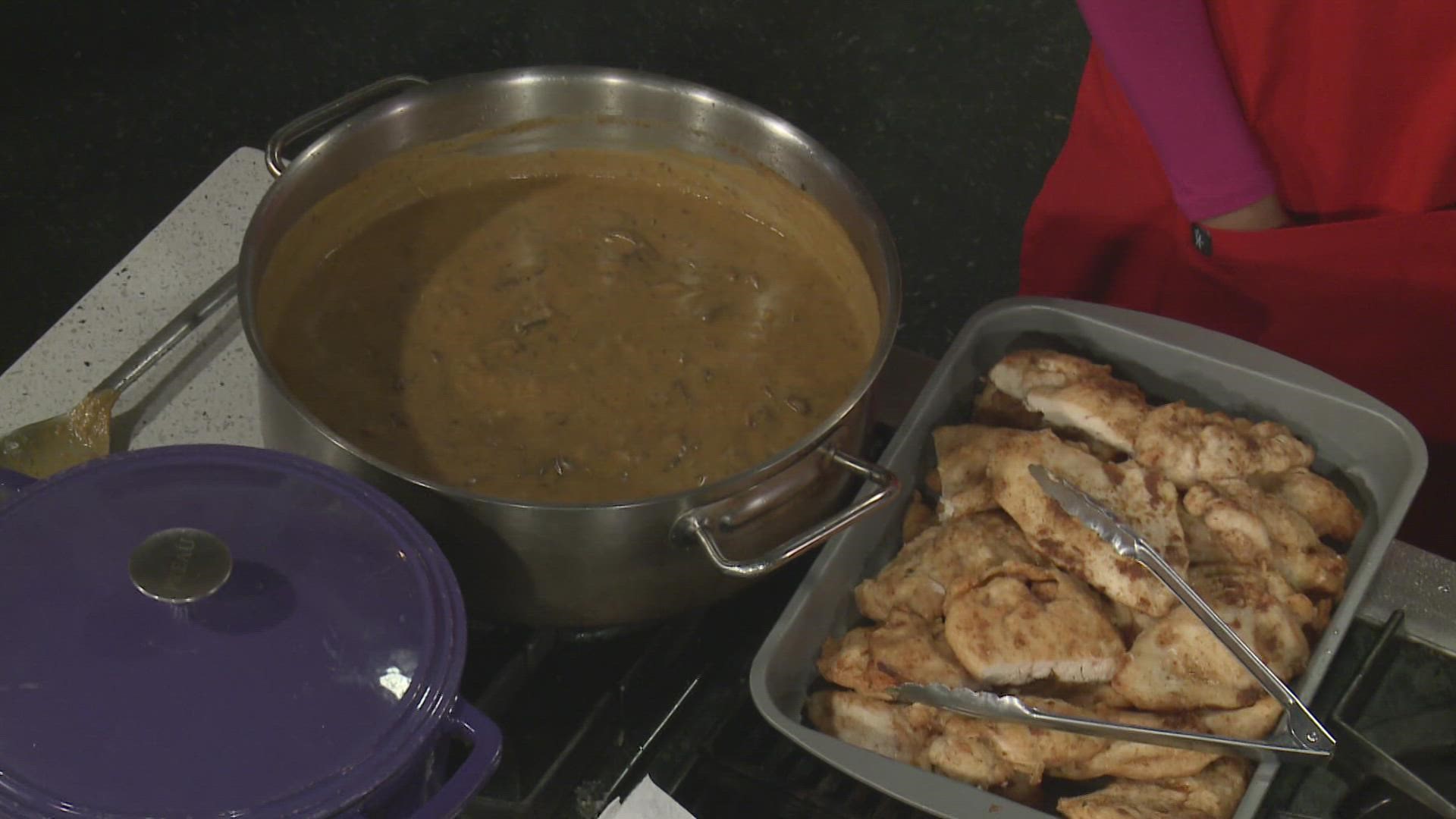 Comfort food, that's what they call it. Smothered chicken with thick gravy is just that.