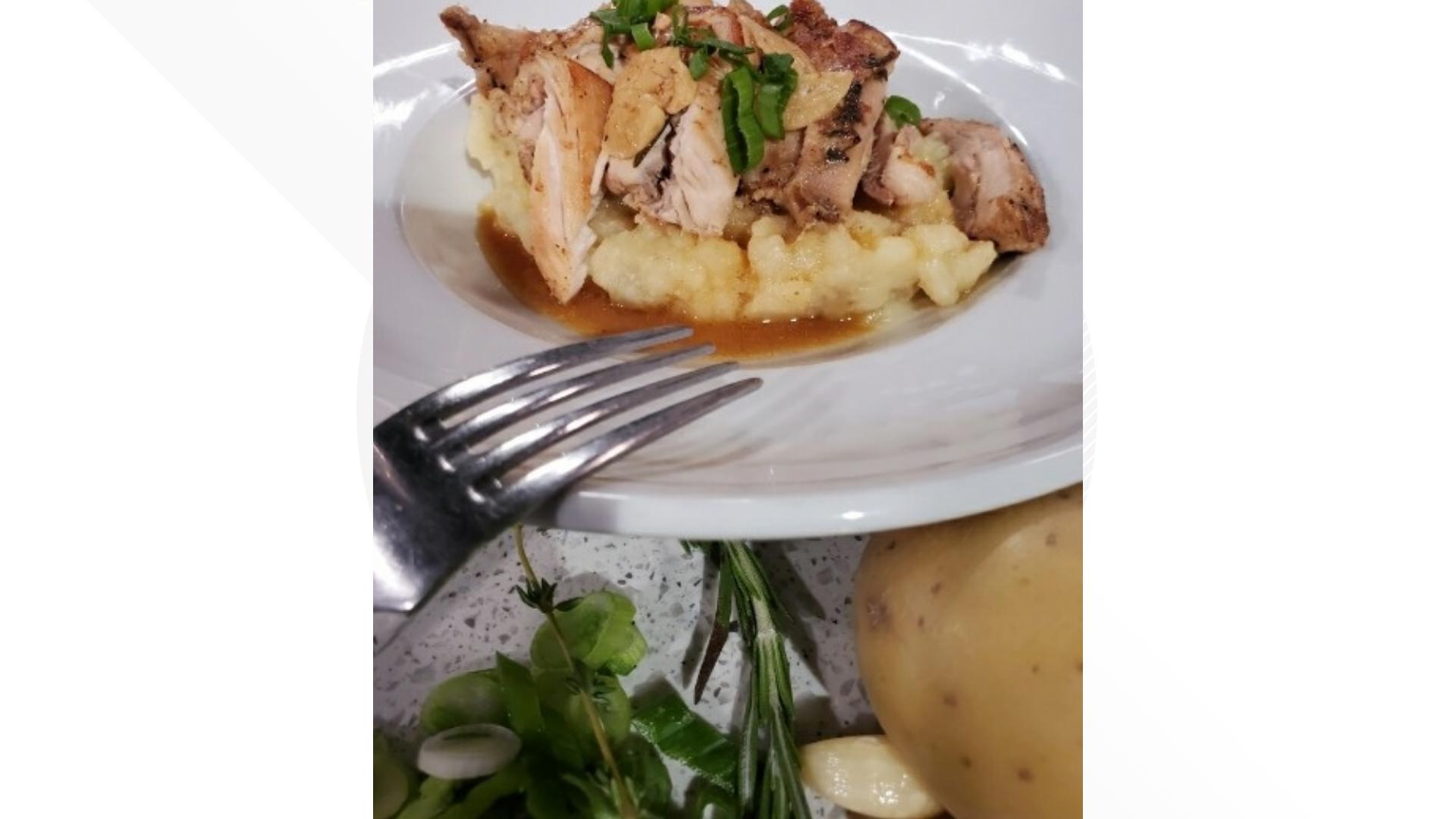 Recipe Chef Kevin Belton's Roasted Garlic Chicken, Garlicky Potatoes