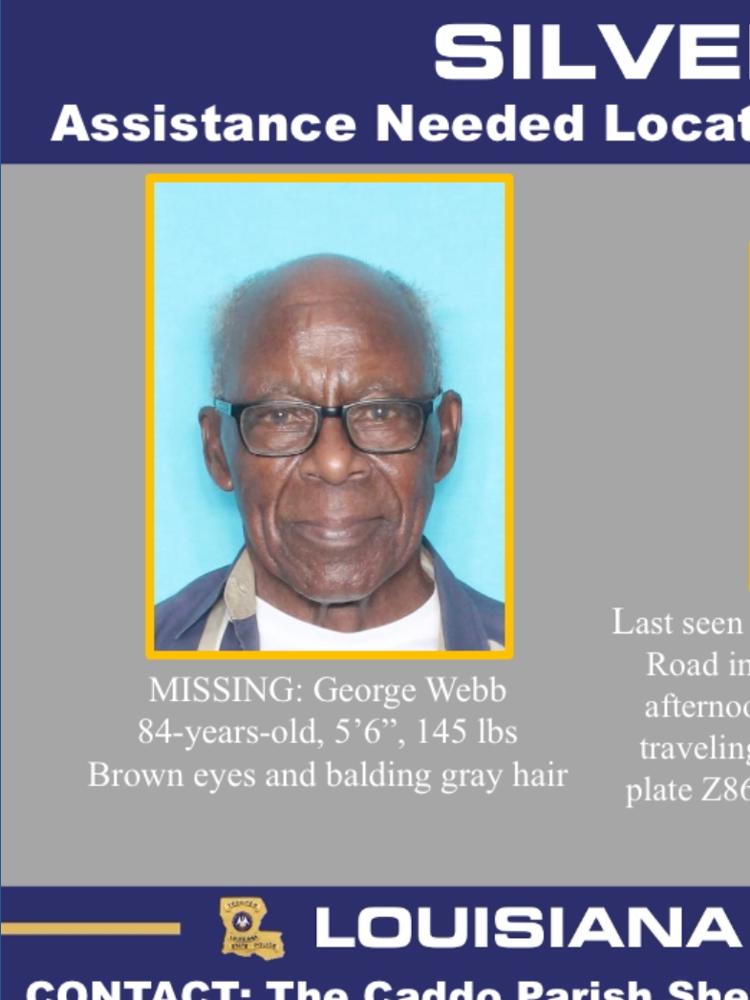 FOUND: Silver Alert cancelled for missing 84-year-old Caddo Parish man ...