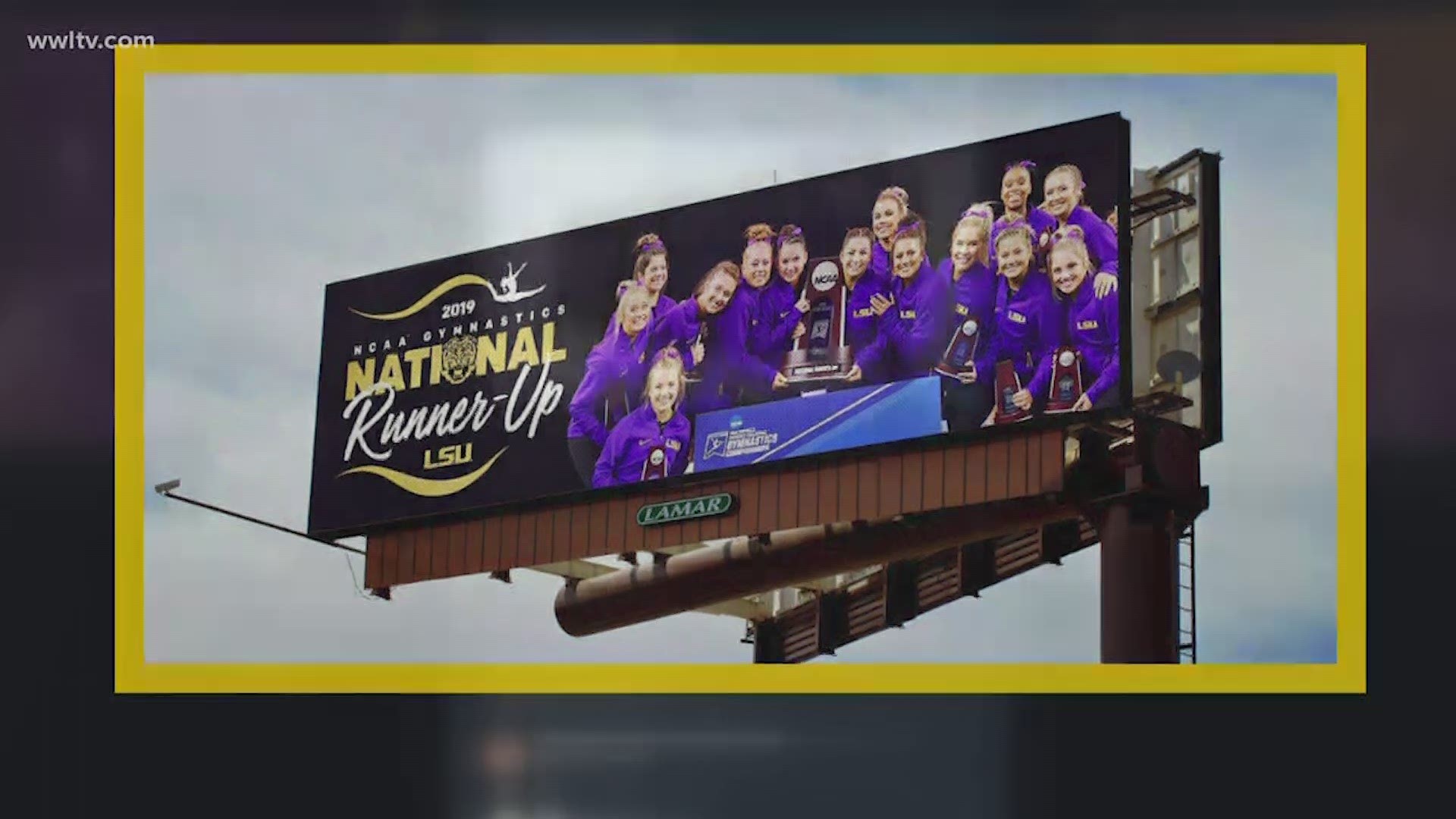 Sports Darren Rovell was not happy that LSU put up a billboard congratulating the Tigers gymnastics team on a second-place finish.  That didn't go over too well with LSU faithful.