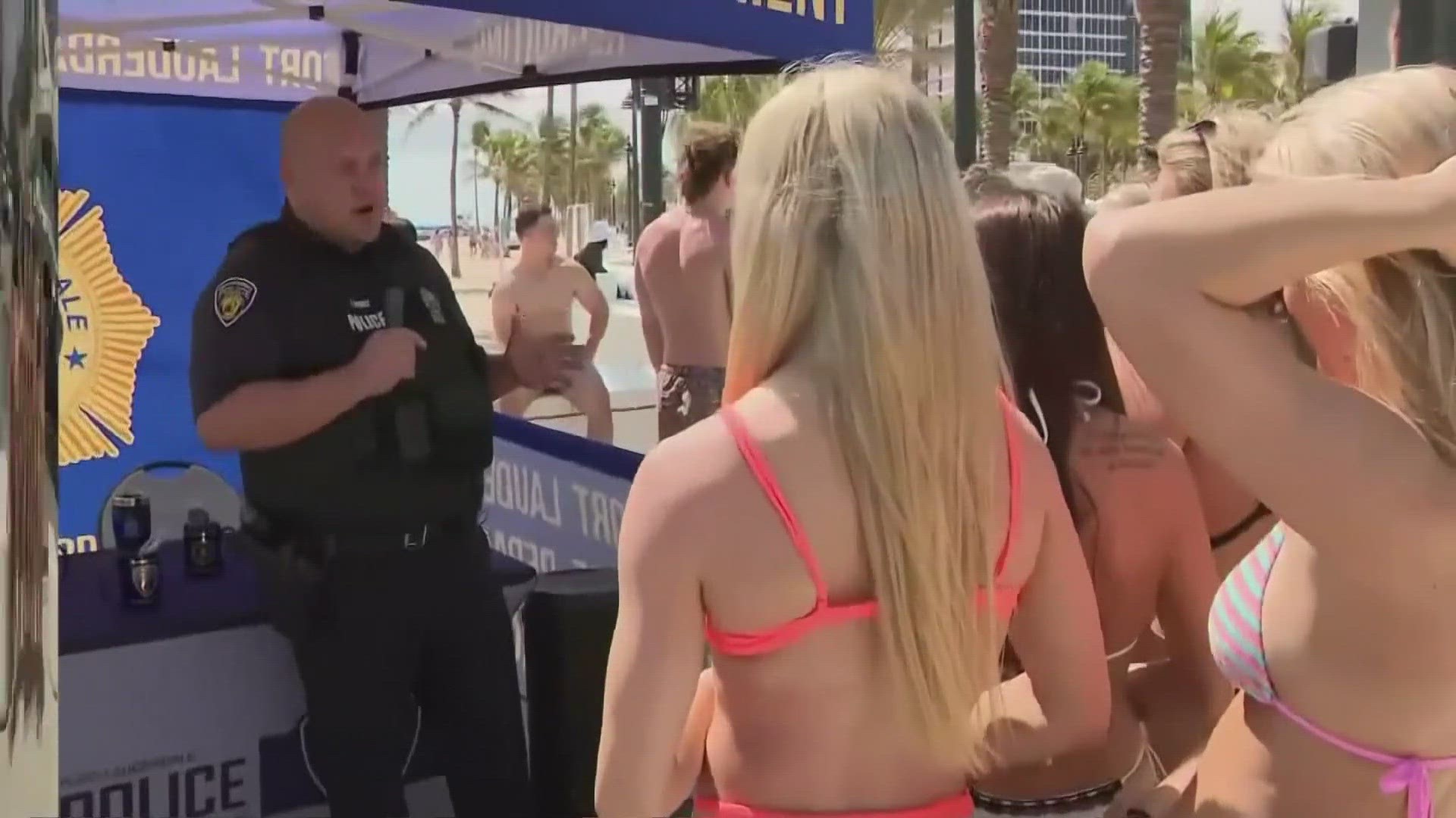 Sing-a-longs, trivia games, Fort Lauderdale police having fun with spring breakers