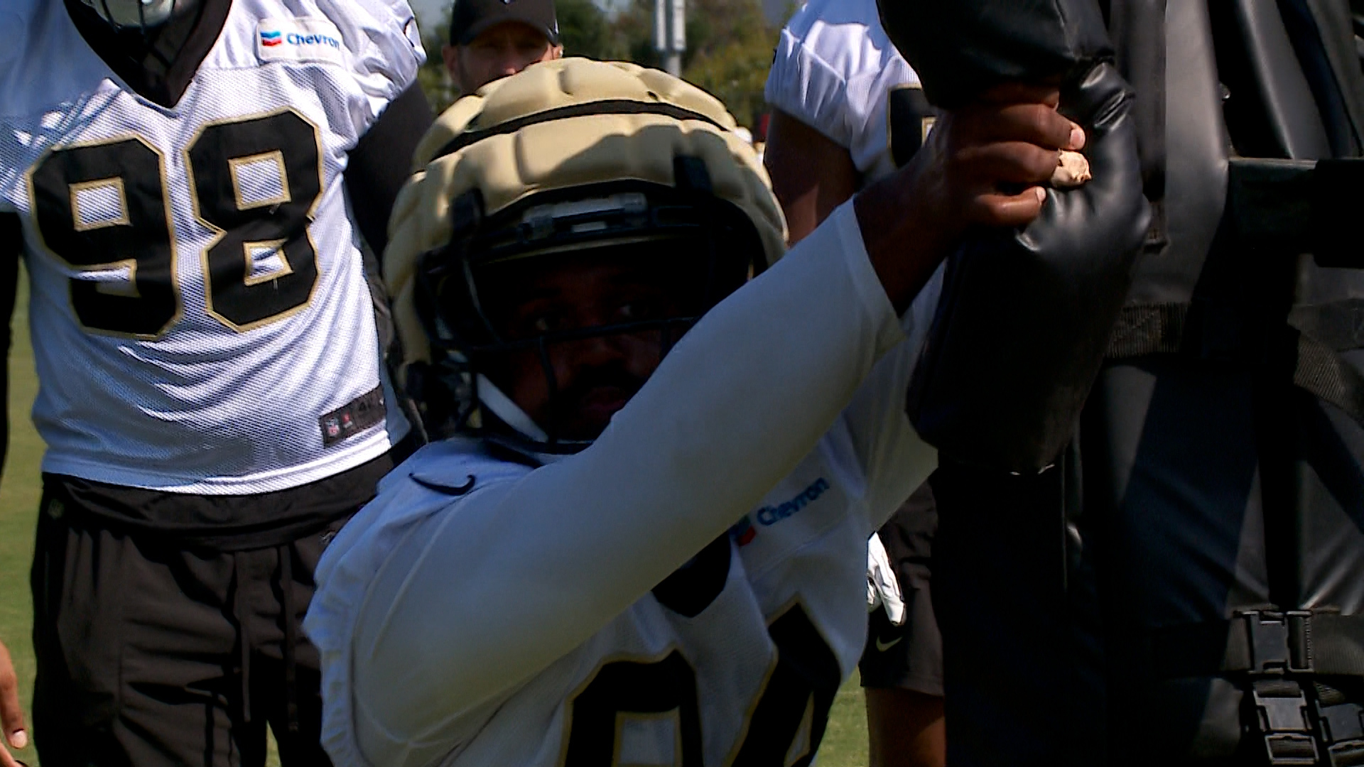 The New Orleans Saints continue West Coast training camp at UC-Irvine as team undergoes second practice at Crawford Field on Thursday, July 25, 2024.